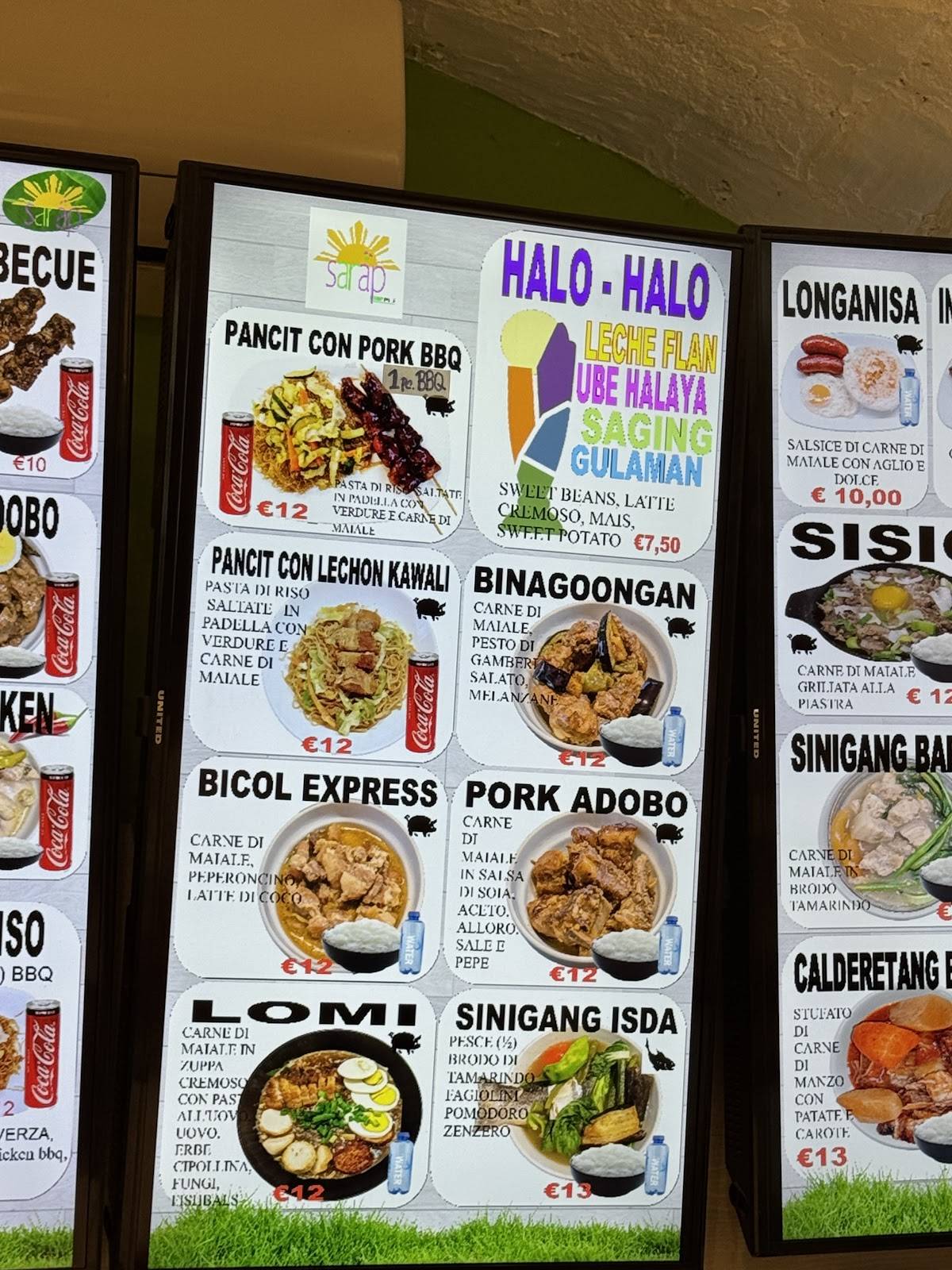 Menu di Sarap Filipino Restaurant 