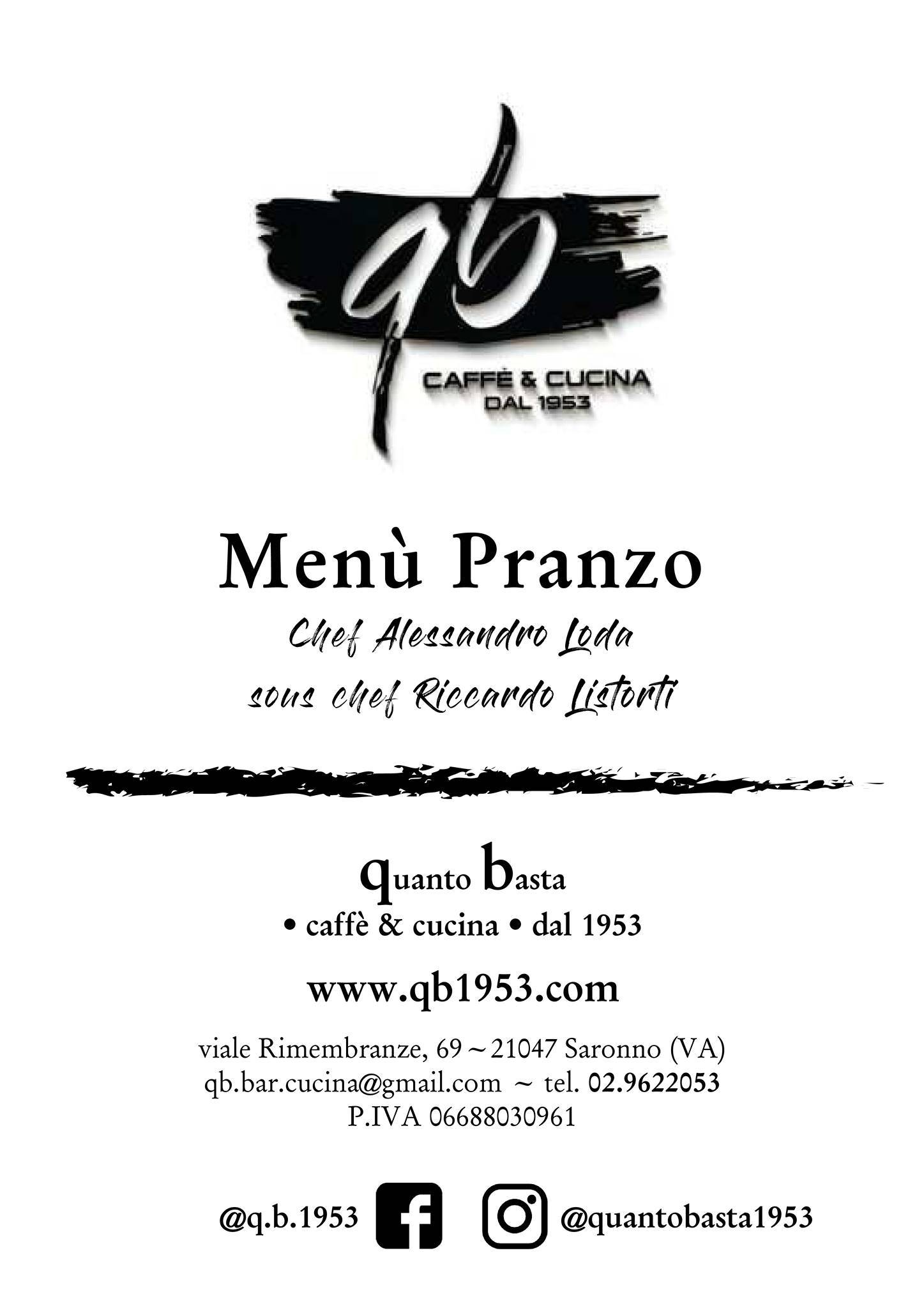 Menu di Quanto Basta Caffé E Cucina 