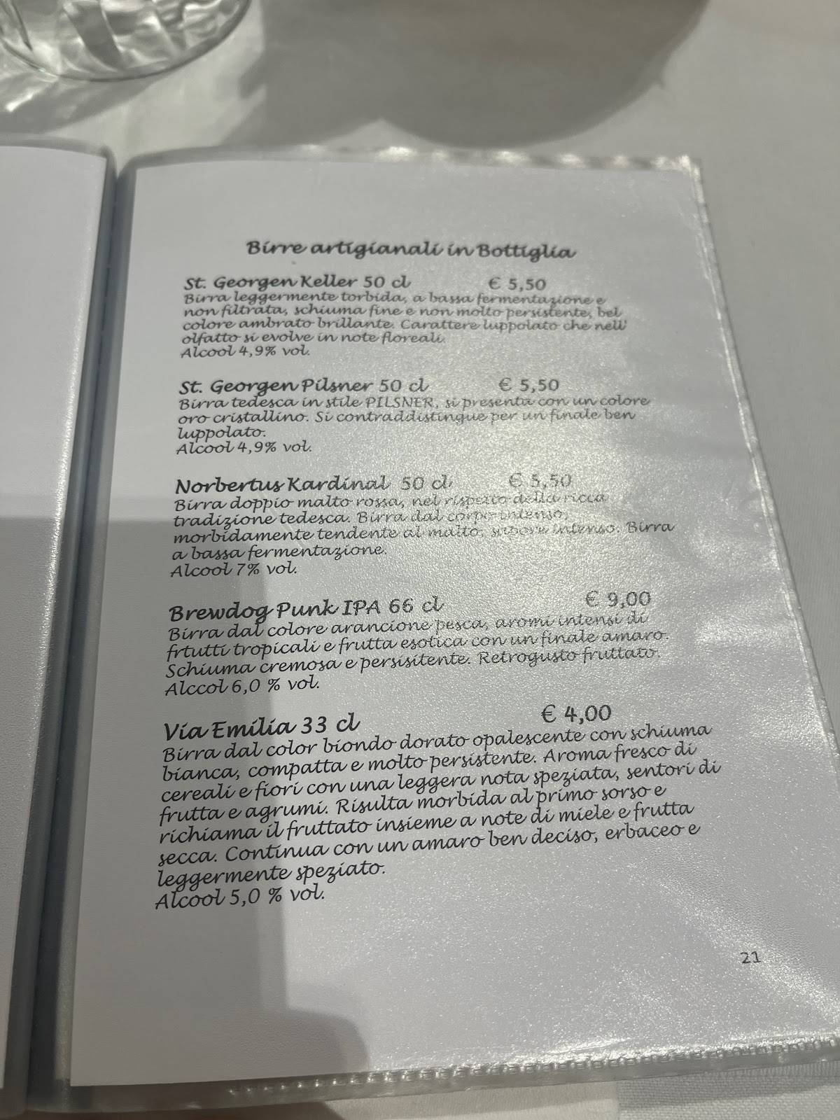 Menu di Pizzeria Giardino 