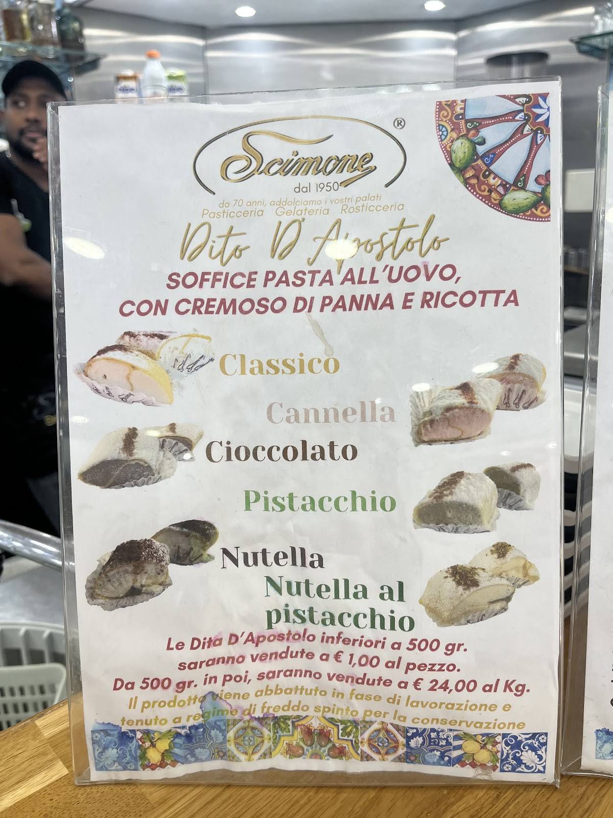 Menu di Scimone 