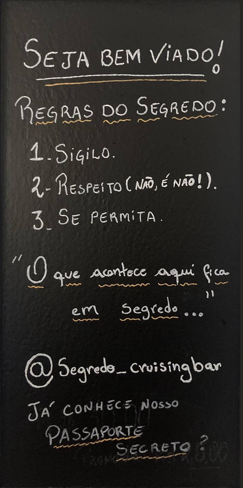 Segredo Cruising Bar (Bar Liberal) cardápio