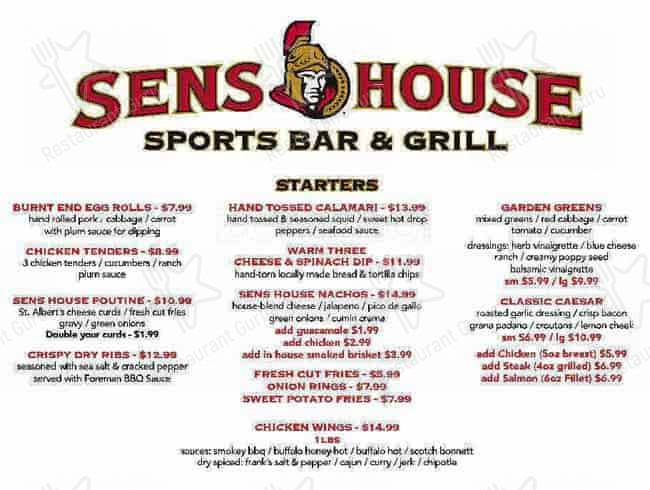 Menu de Sens House