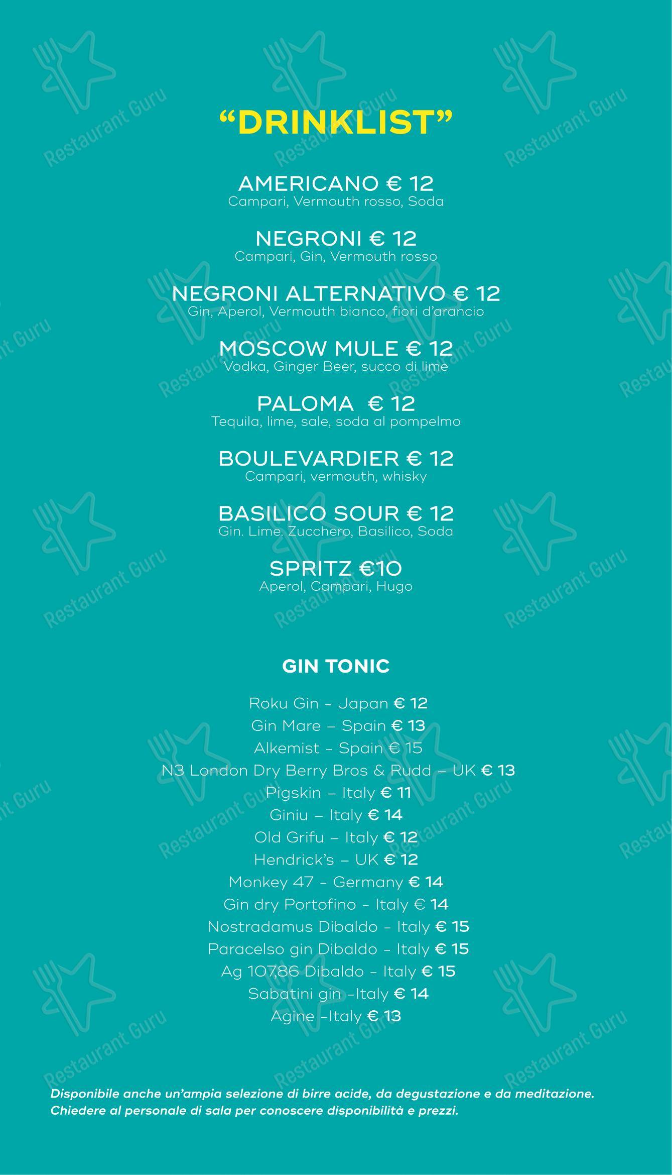 Menu di SEU Pizza - Menu bar