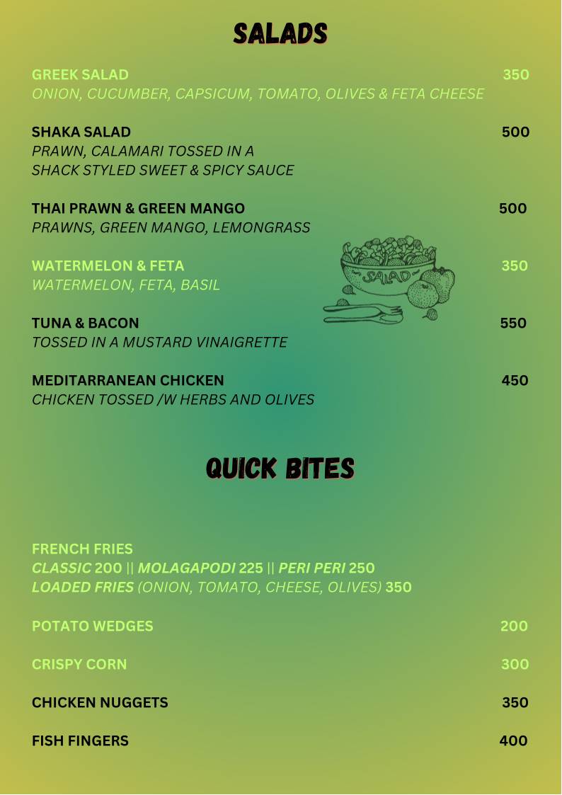 Shaka Shack menu