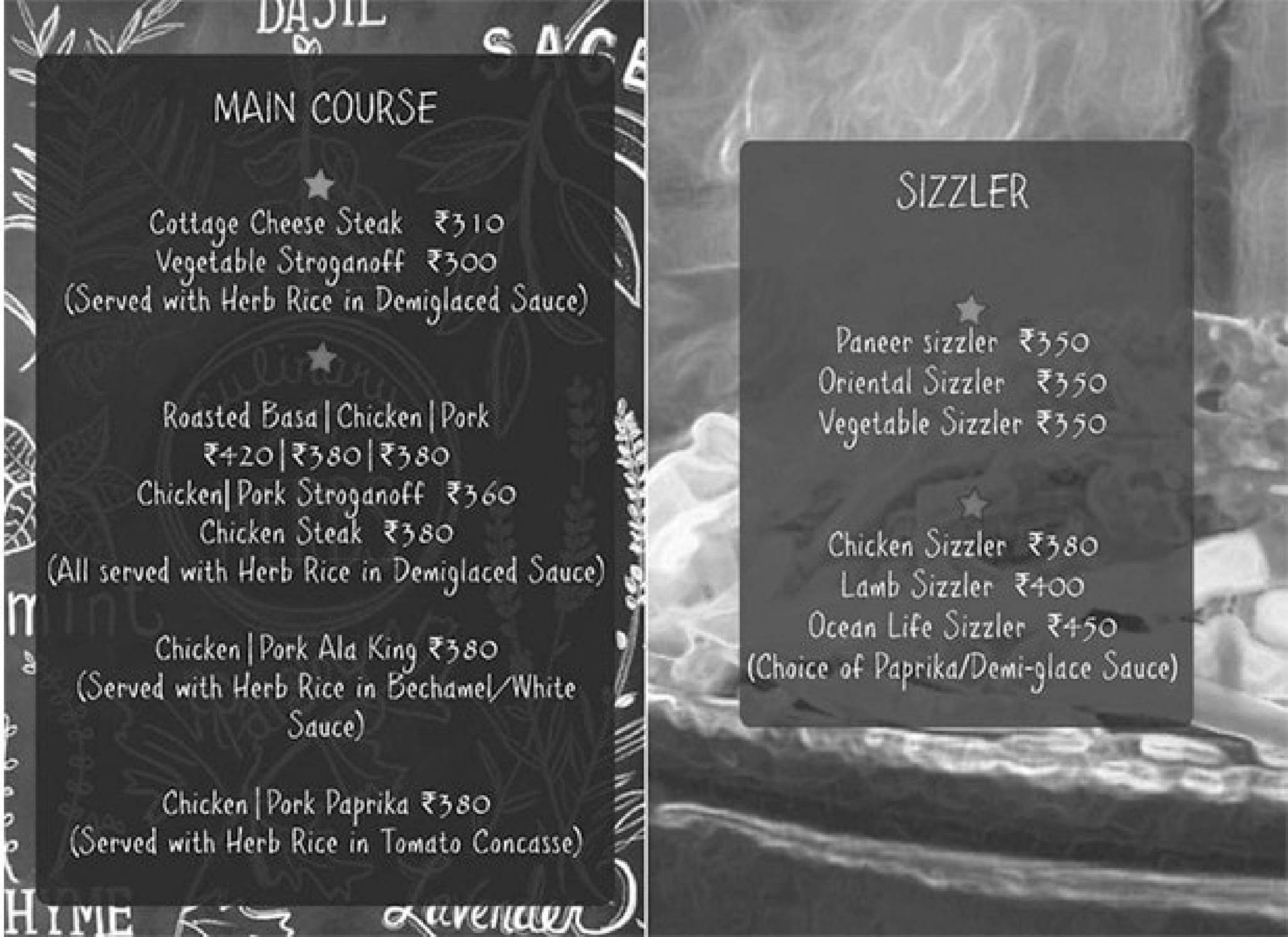 Living Roof Shillong- Hotel & Cafe menu