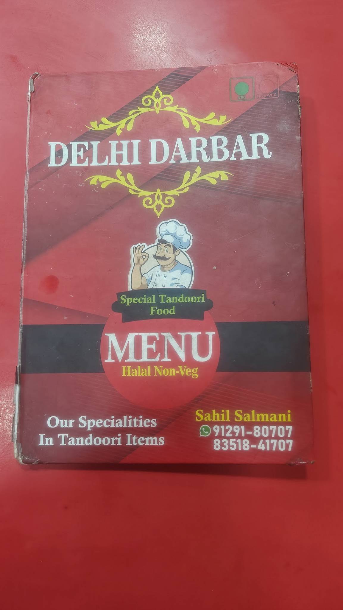 Delhi Darbar menu