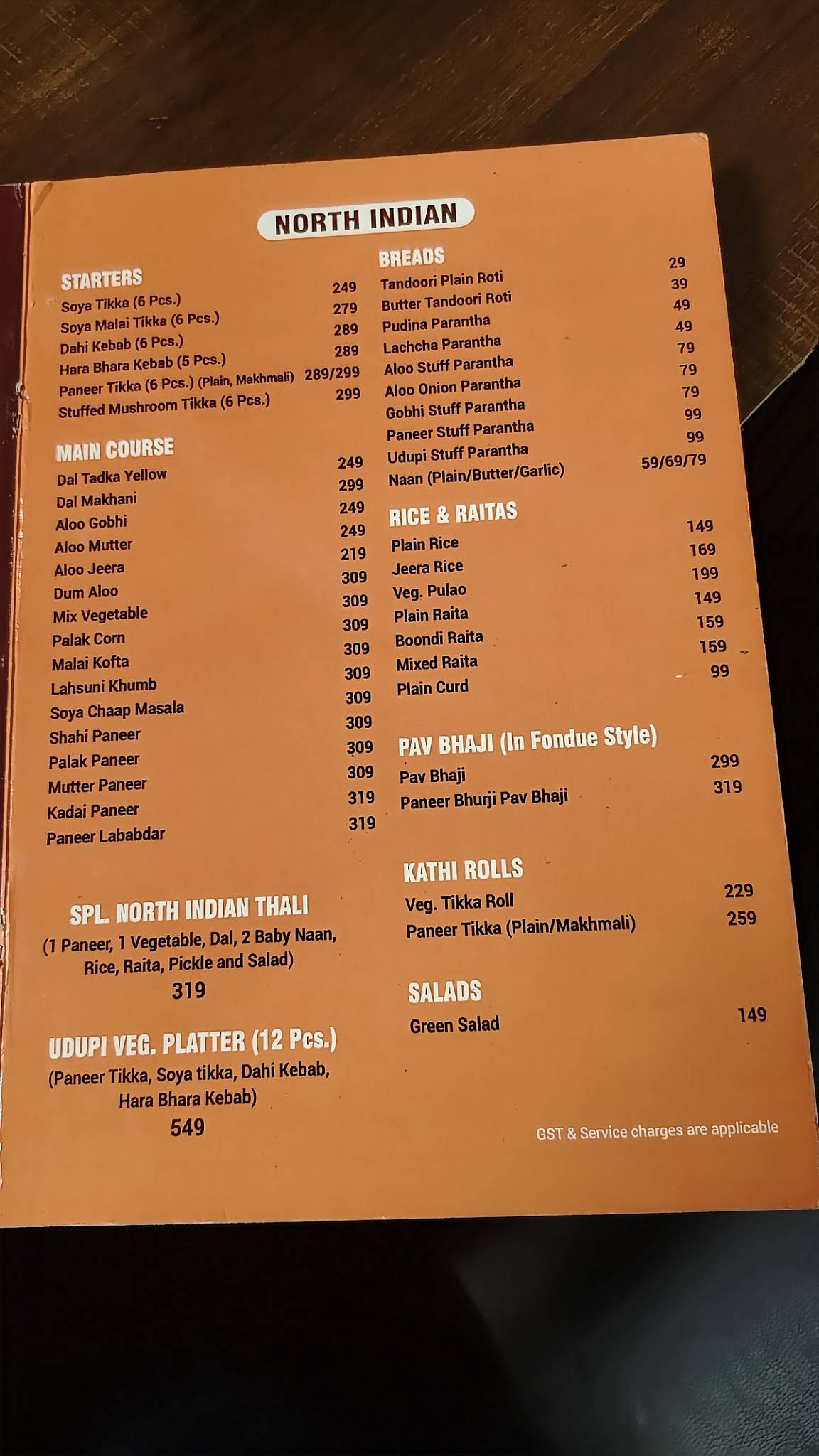 Shree Krishna UDUPI Pure Veg menu