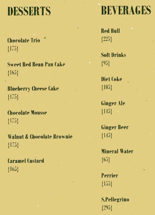 Sidewok Restaurant menu