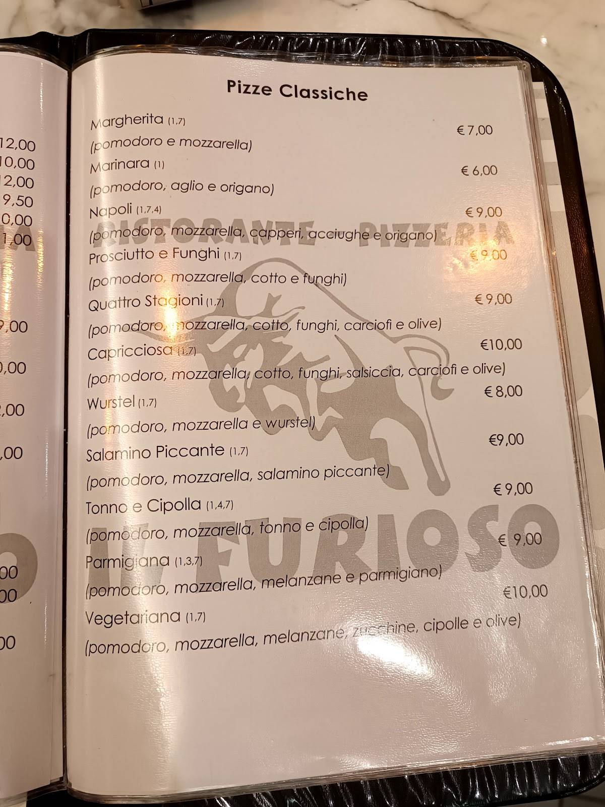 Menu di Il Furioso 