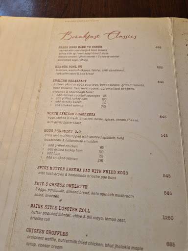 Silver Beach Cafe menu