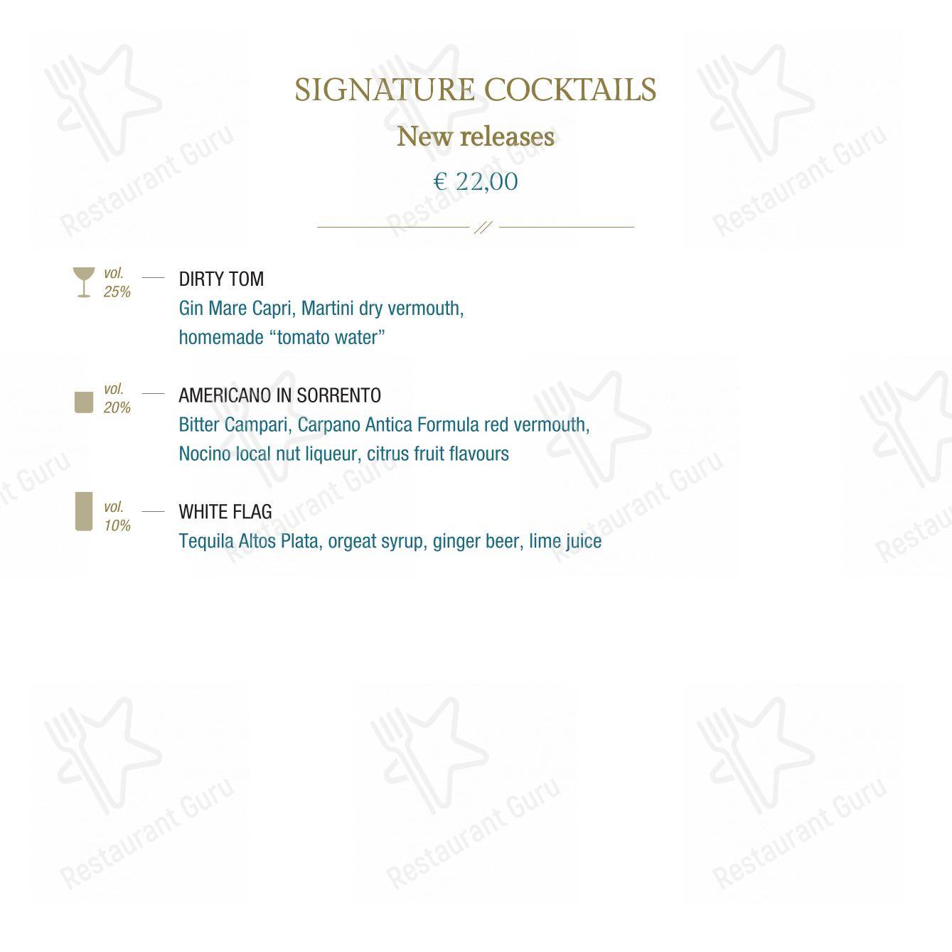 Menu per Vista Sky Bar pub & bar