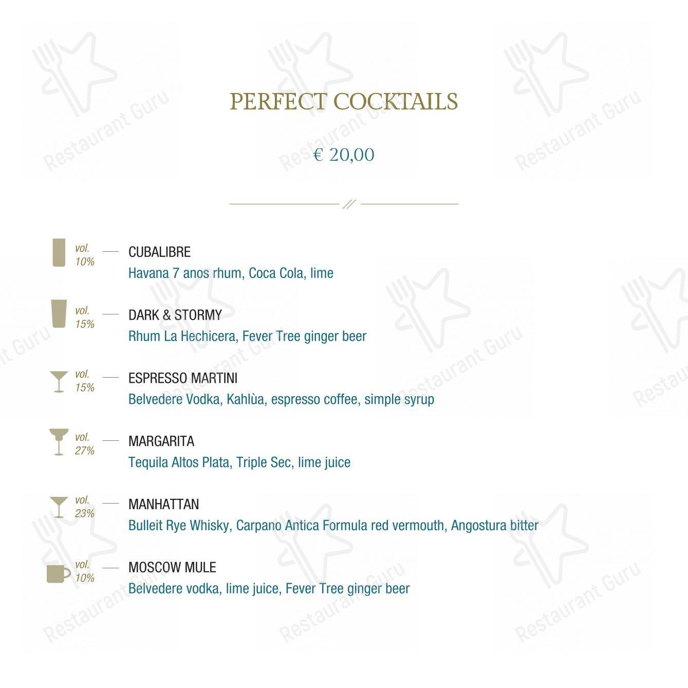 Menu per Vista Sky Bar in Sant'Agnello