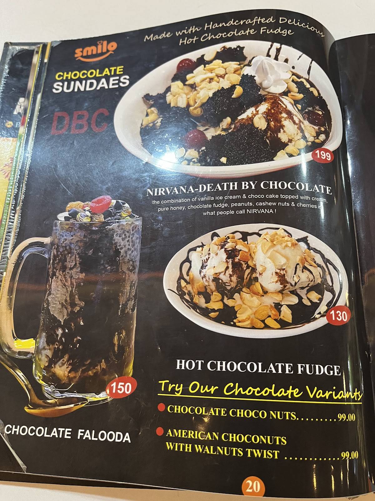 Smilo Ice Cream Parlour n Cafe menu