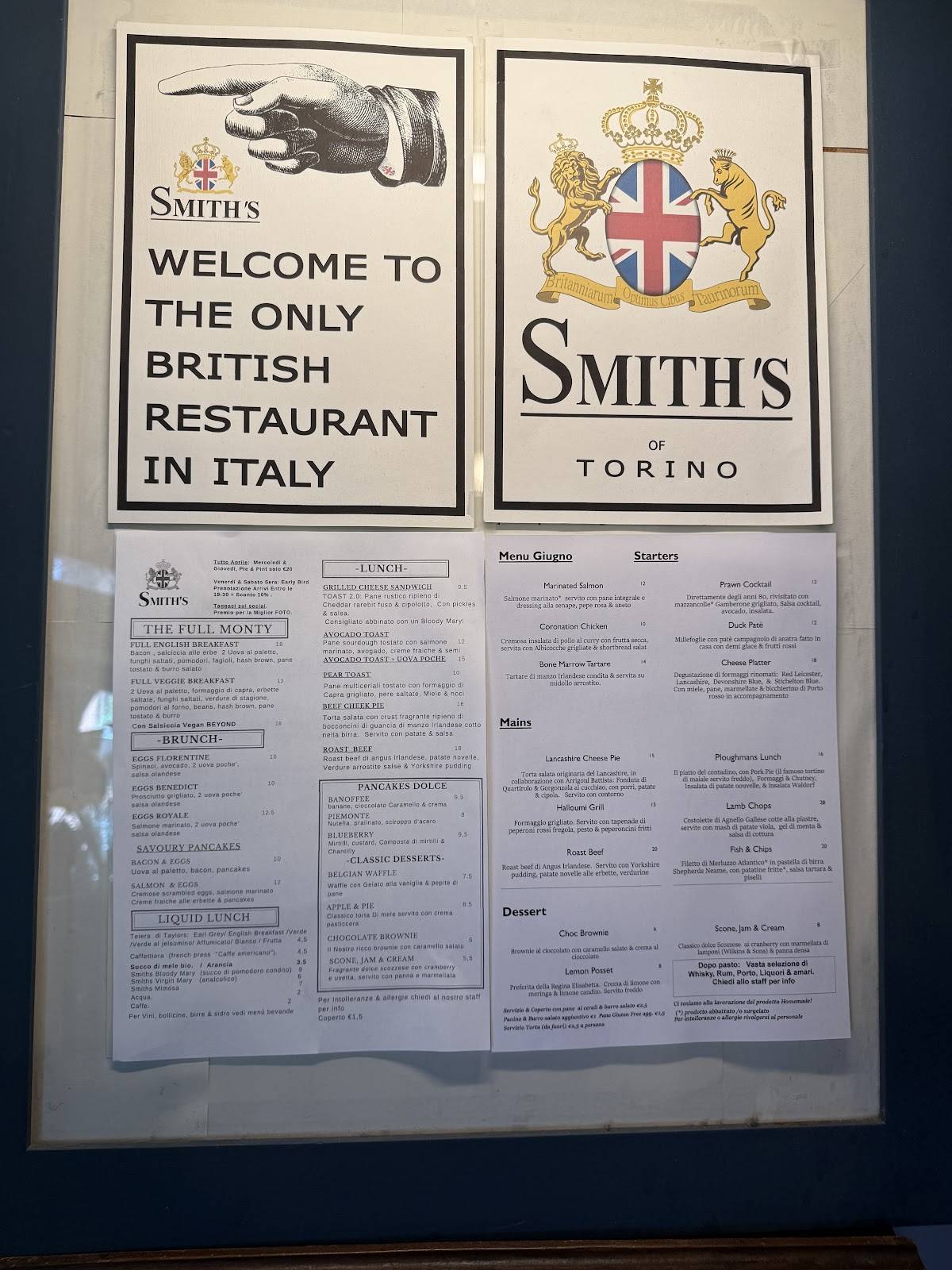Menu di Smith's British - Ristorante Inglese 