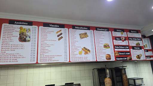Menu de Snack Botanique