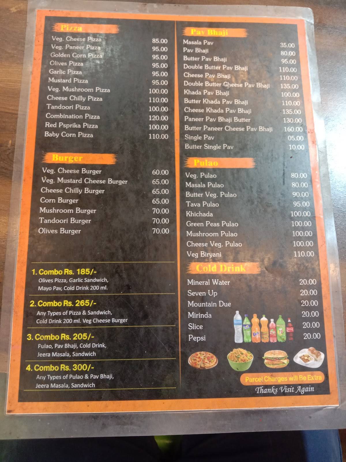 Soni fast food menu