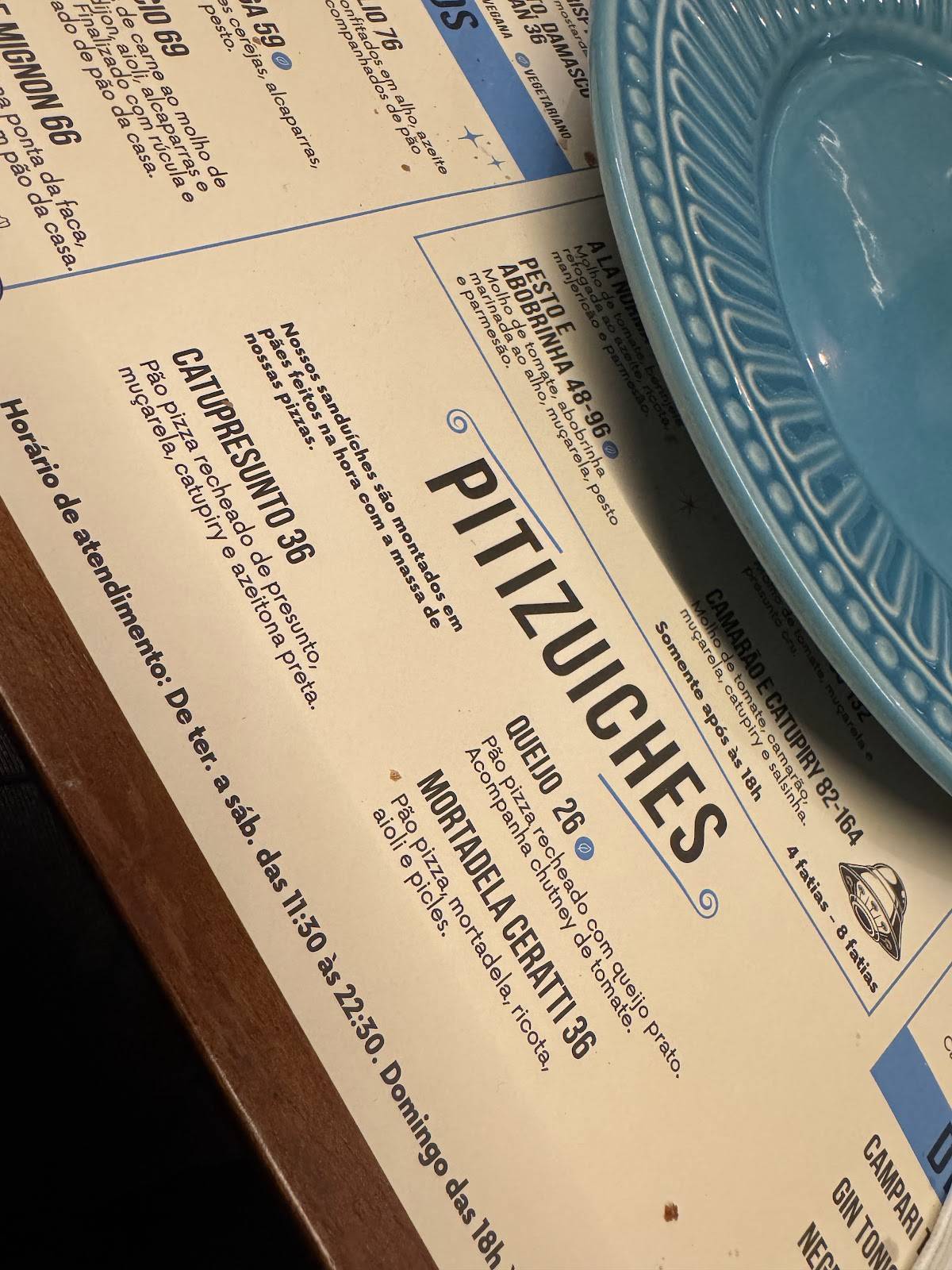 Sonka Trattoria cardápio
