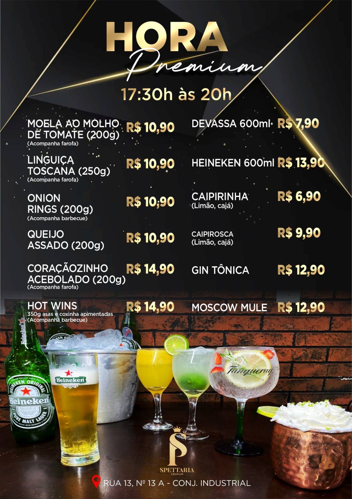 Spettaria Premium cardápio