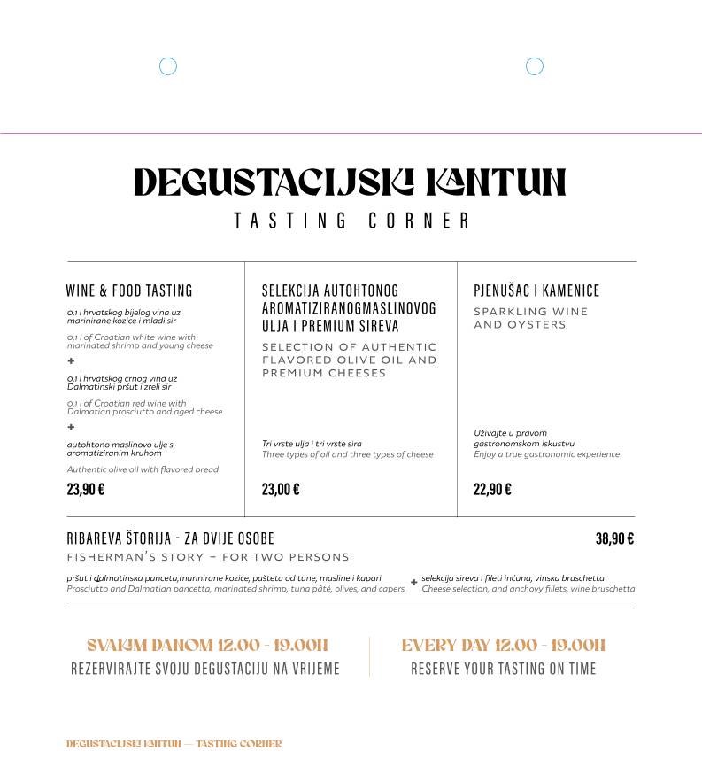 Menu di A'E kitchen & wine bar 