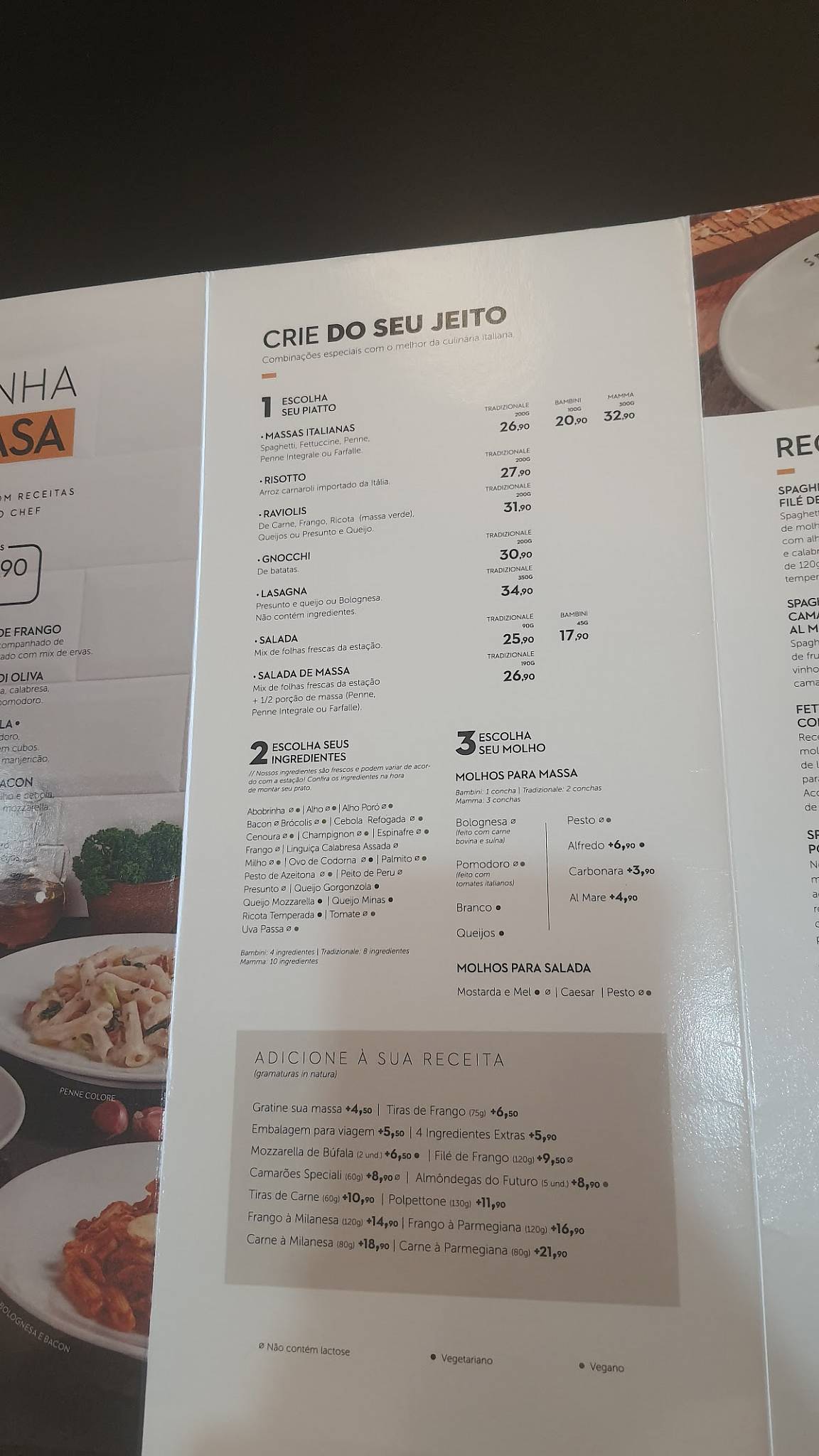 Restaurante Spoleto cardápio