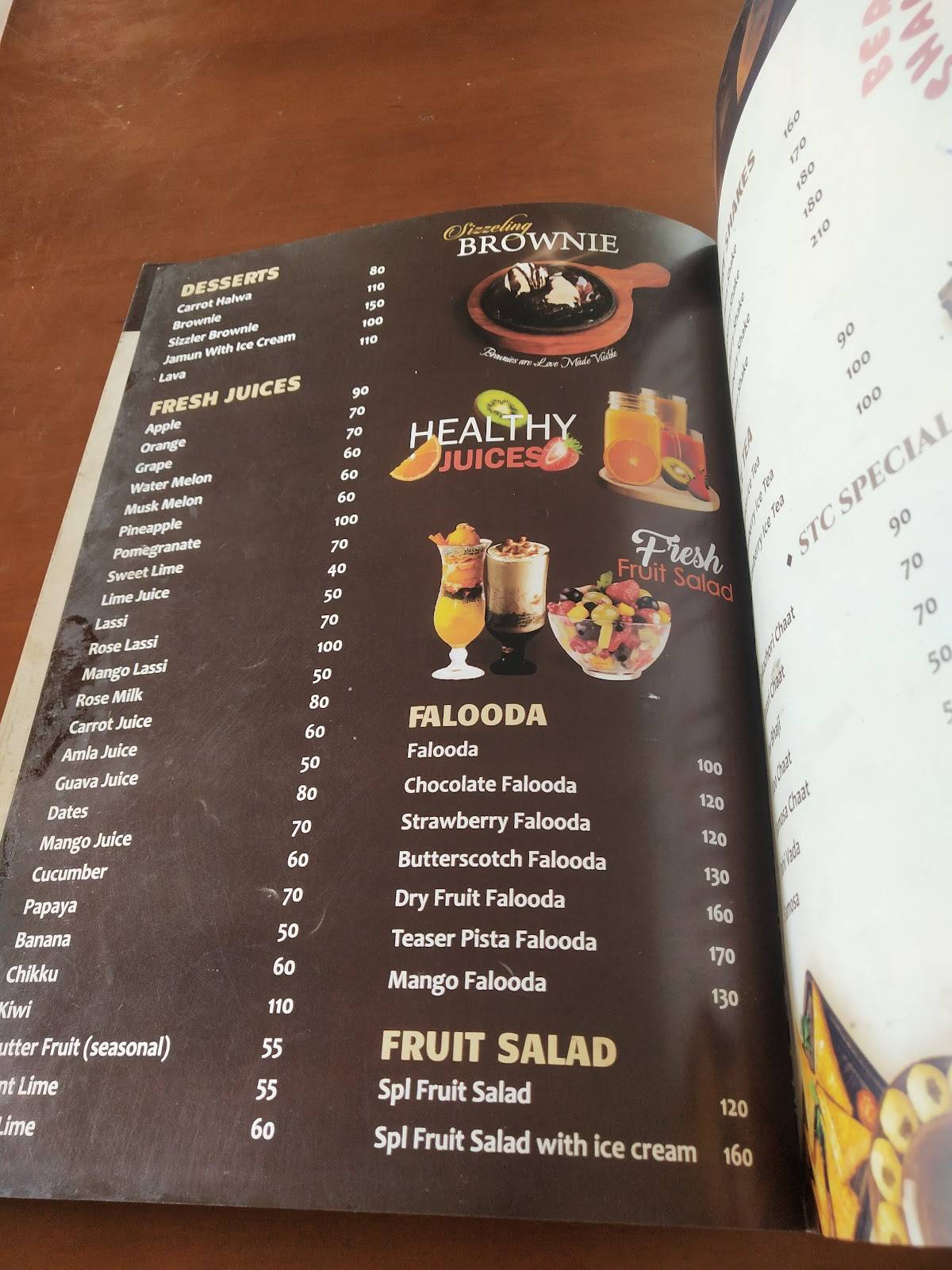 Sri Thindal Cafe menu