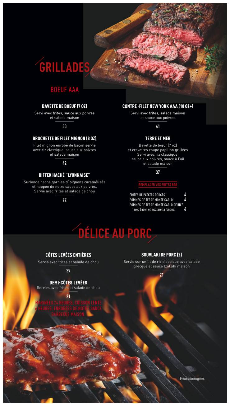 Menu de Barbies Resto Bar Grill