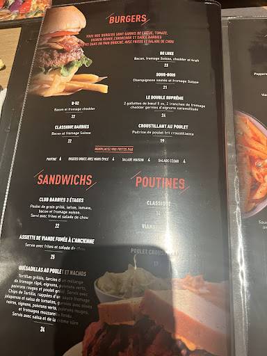 Menu de Barbies Resto Bar Grill