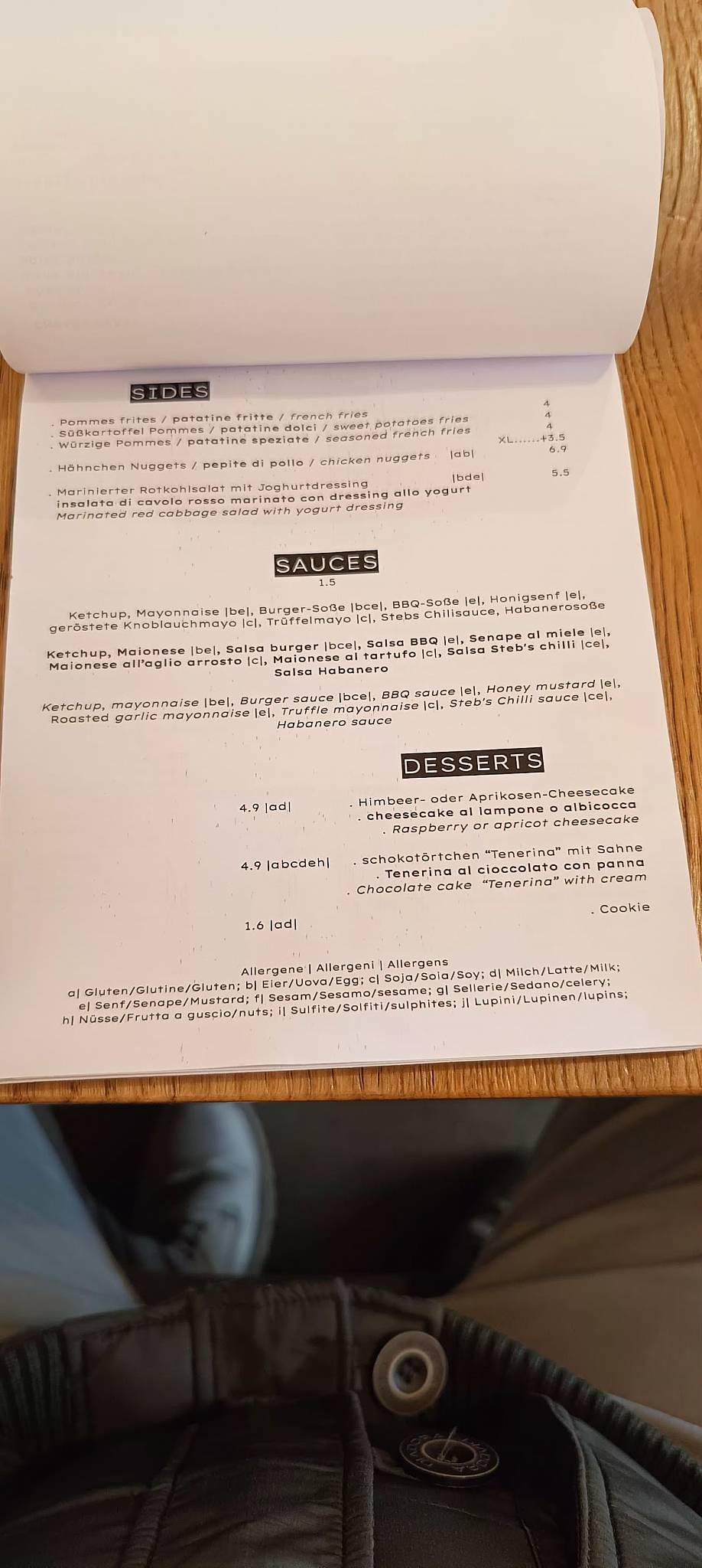 Menu di Steb's . burger & more 