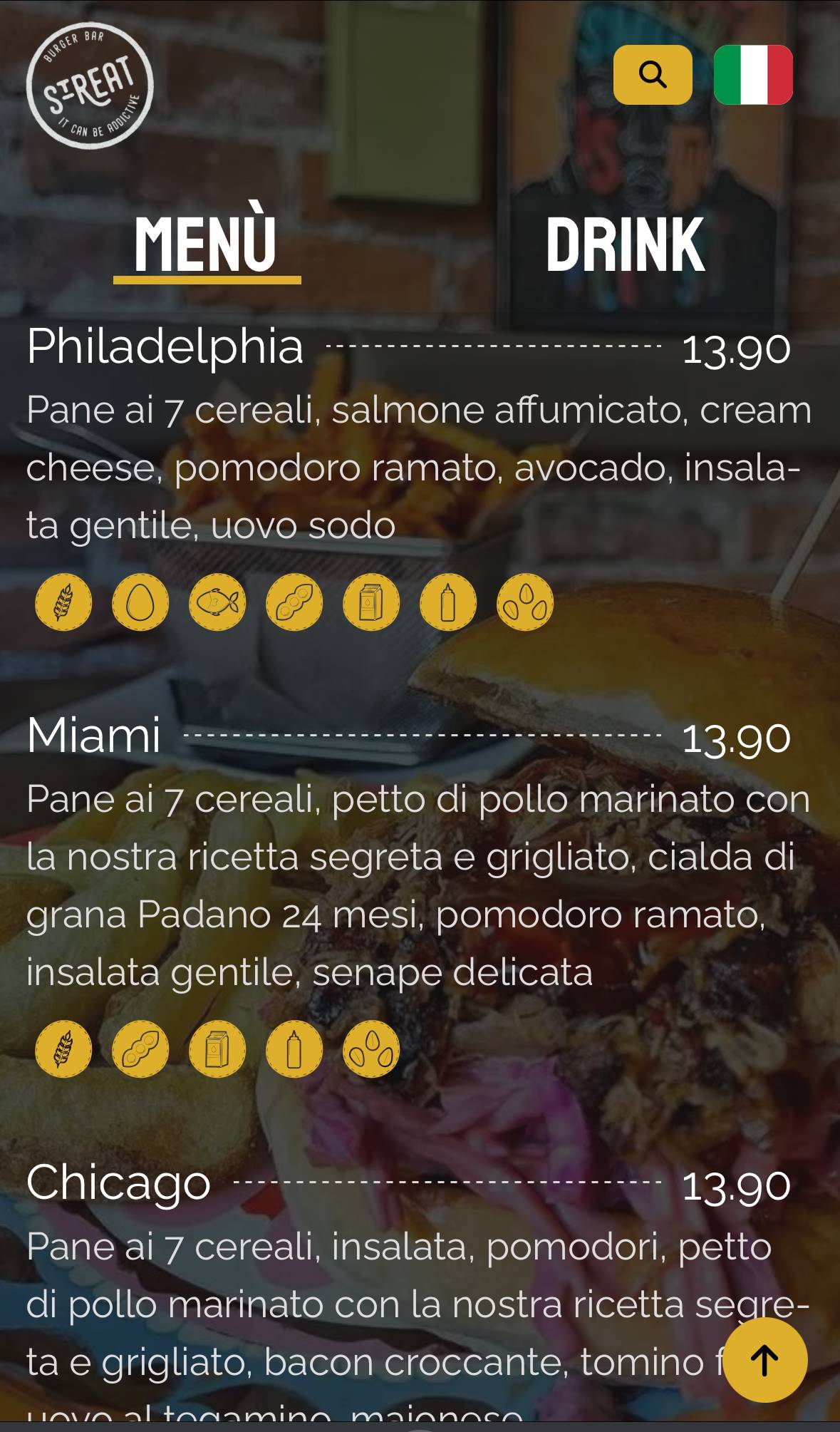 Menu di StrEat -Burger Bar & Restaurant 