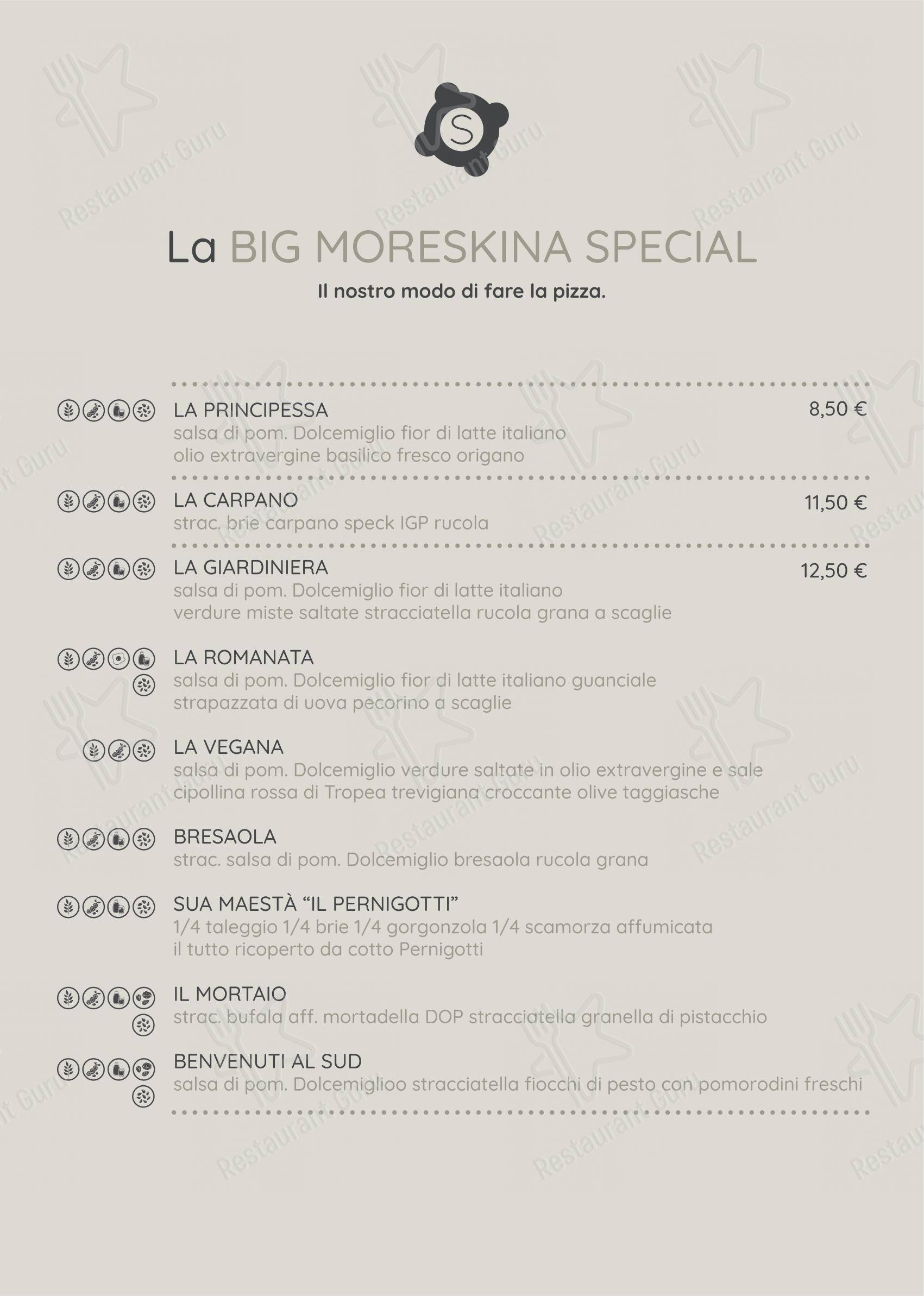 Menu per Strakkino ristorante