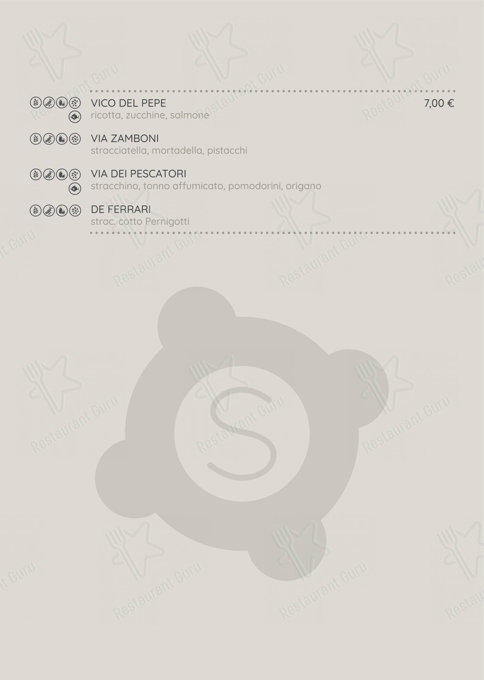 Strakkino in Genova - Menu