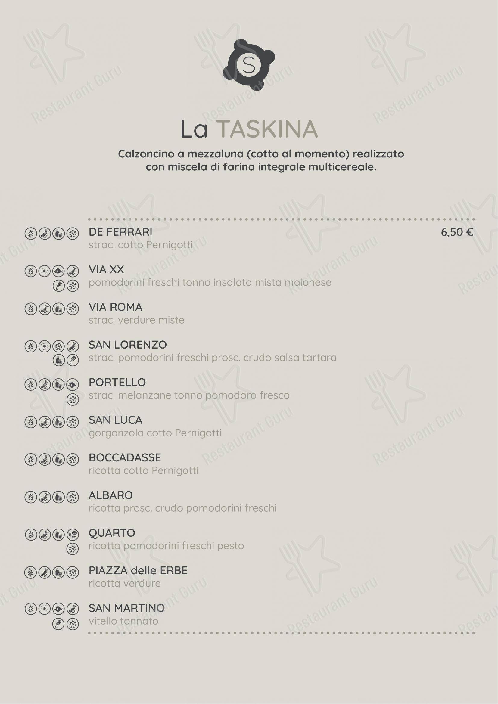 Menu bar per Strakkino in Genova