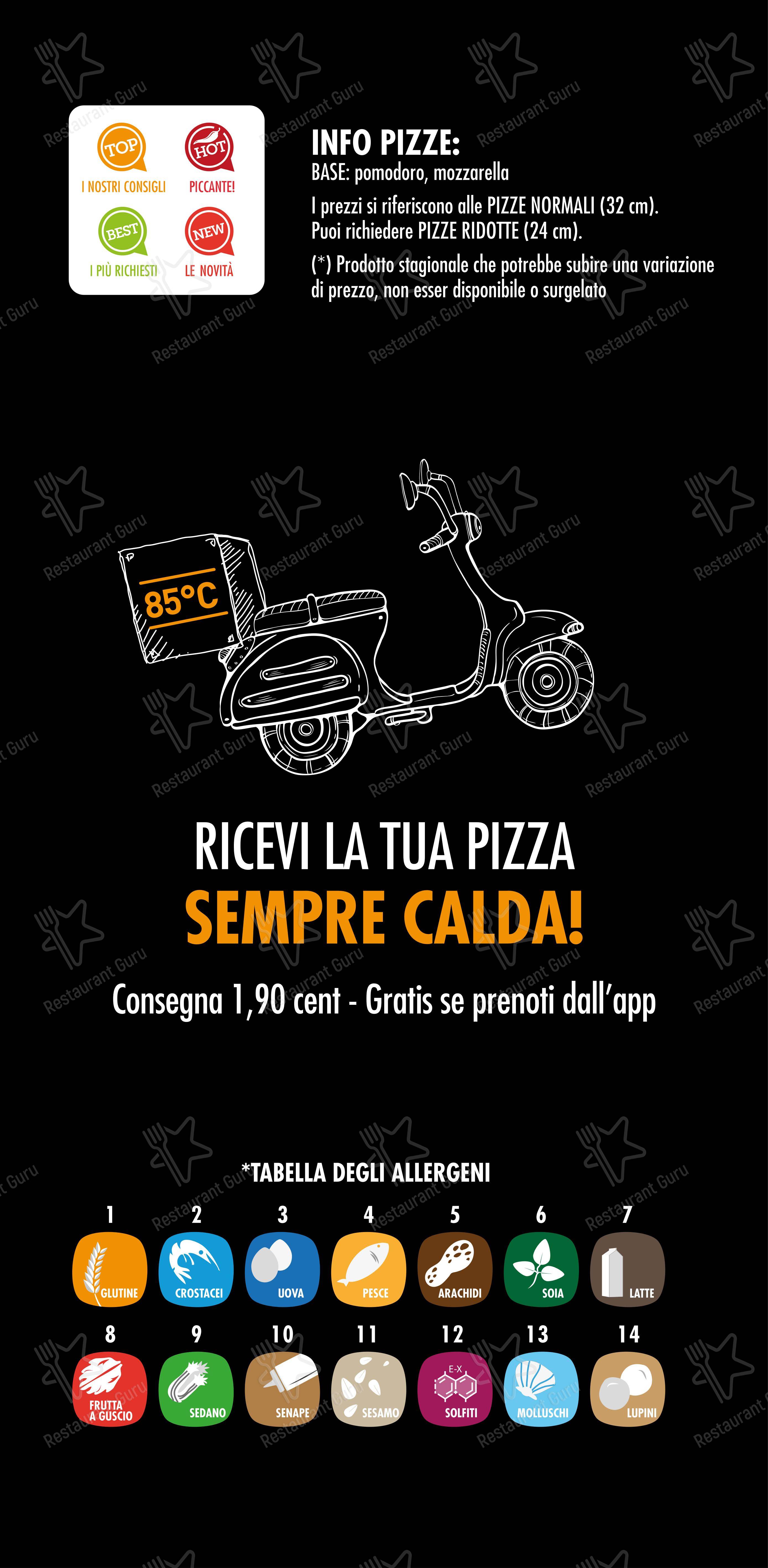 Menu di Su Stampu Pizzeria Assemini - Menu