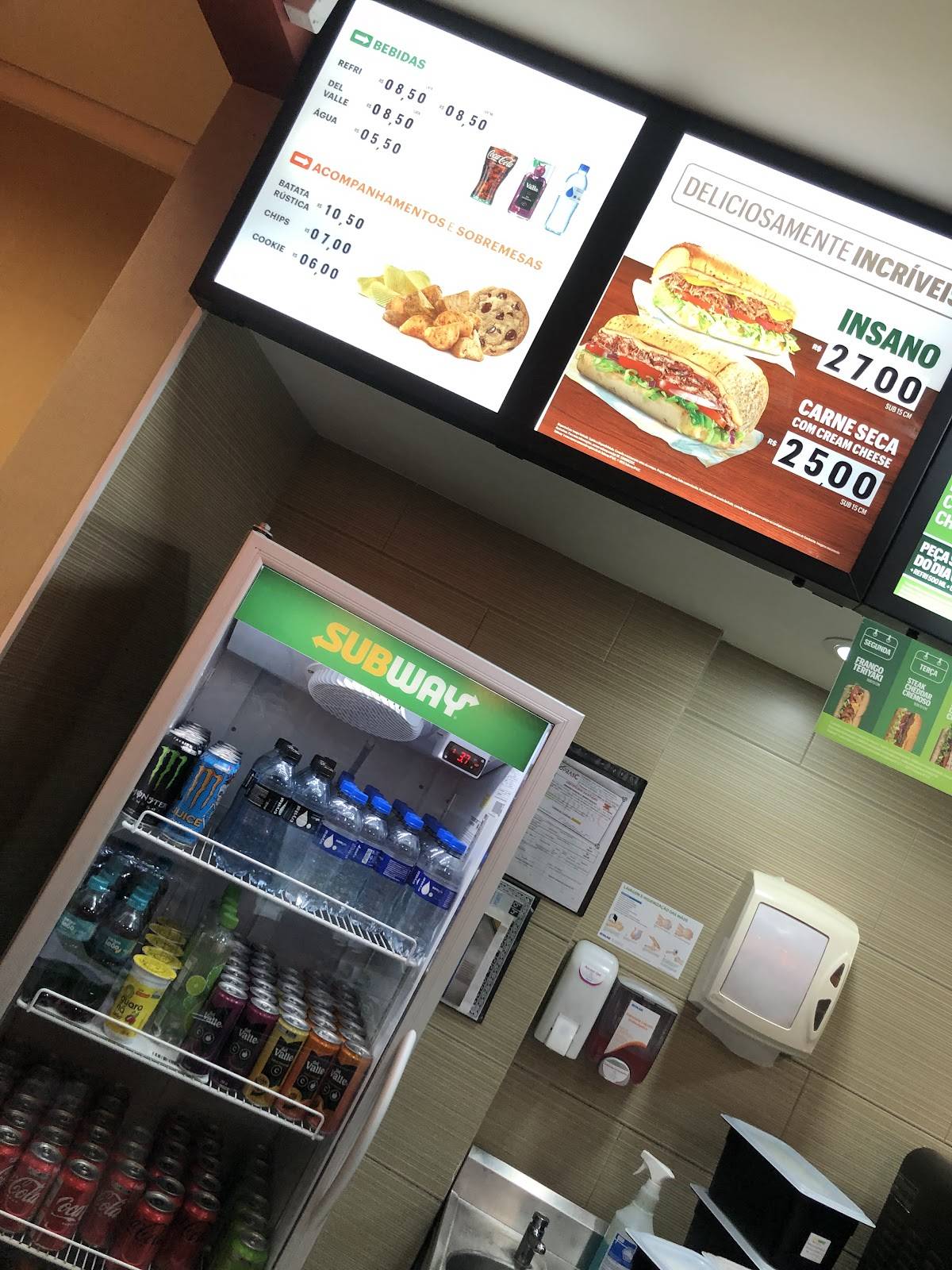 Subway Centro - Timbó cardápio