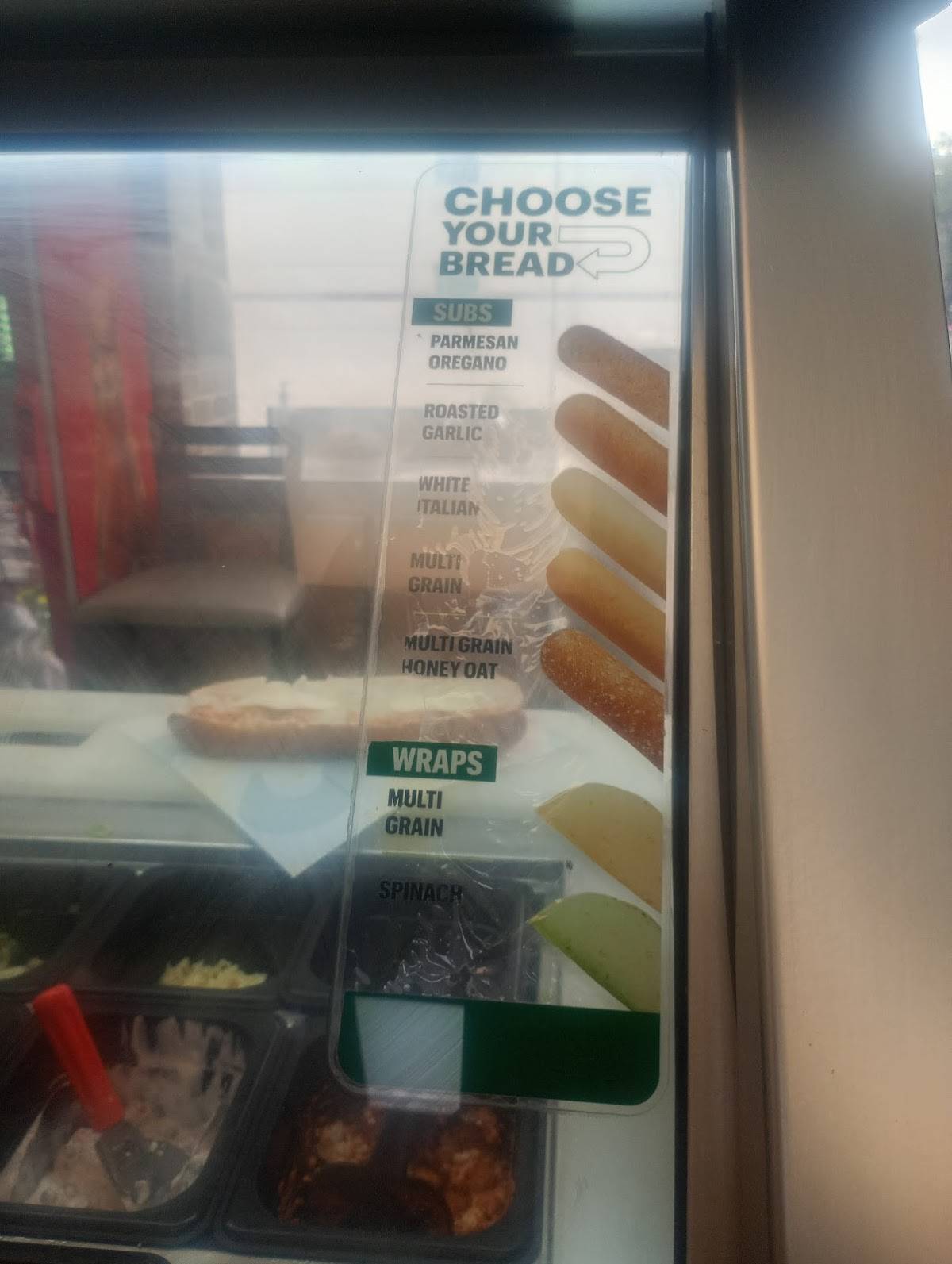 Subway menu