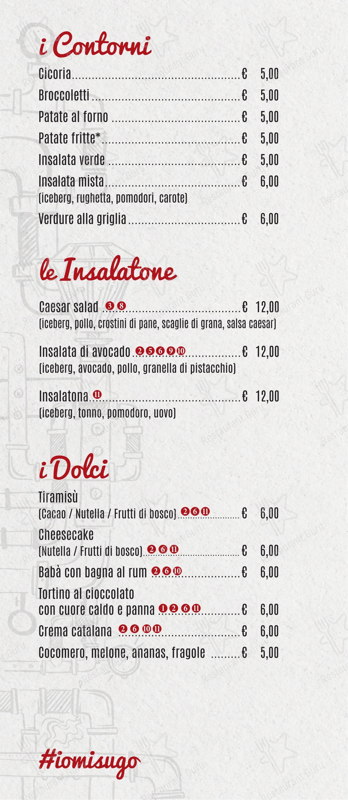 Menu per Sugo Trattoria ristorante