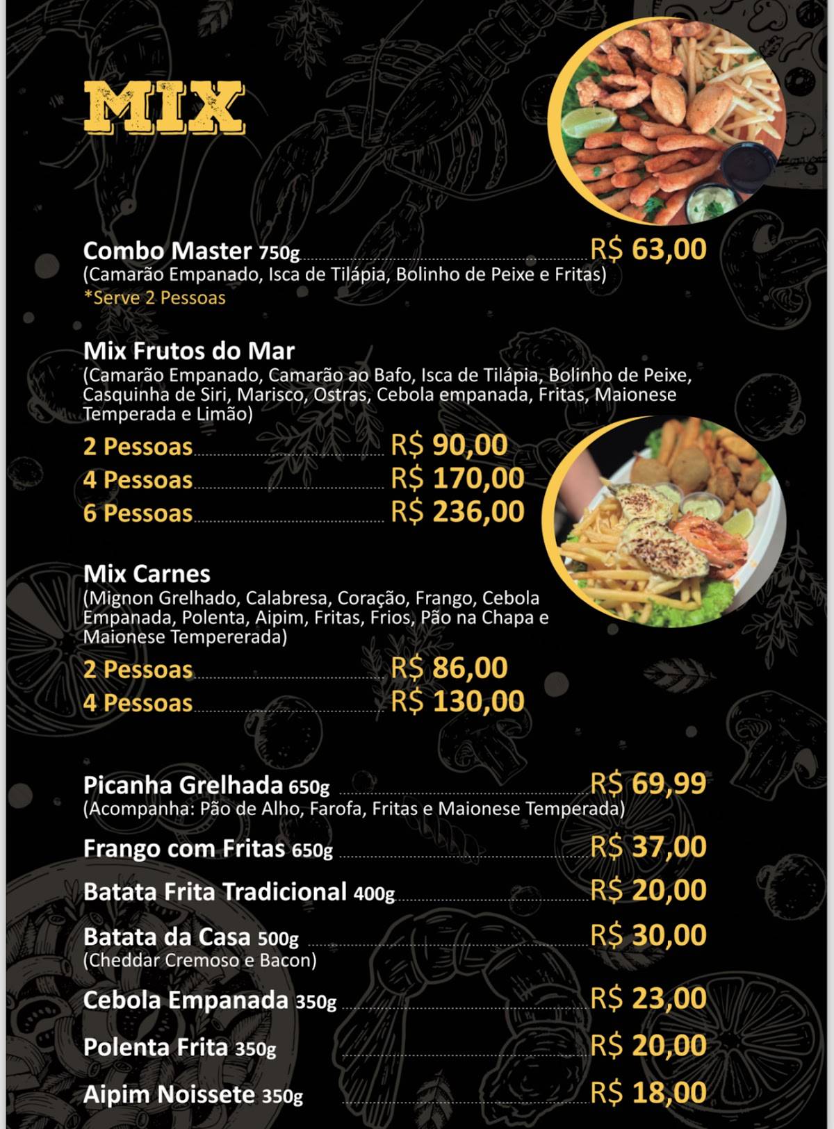 Sunrise Pub cardápio