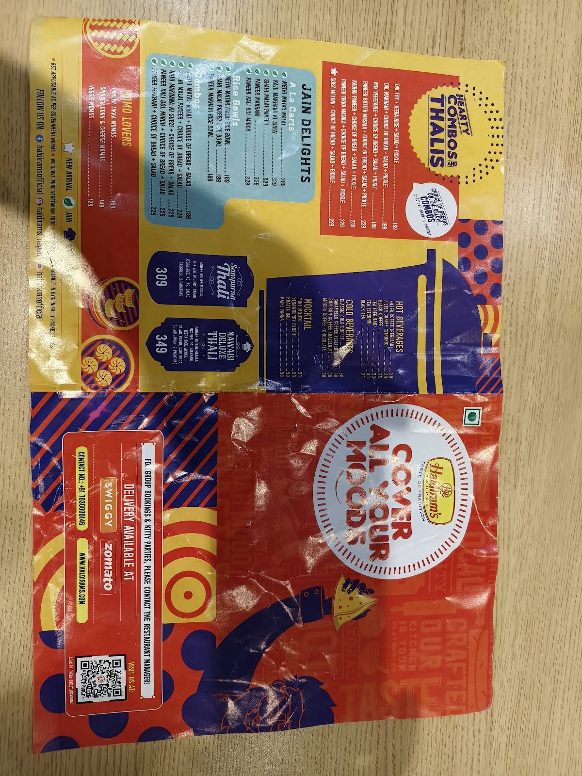 Haldiram's menu