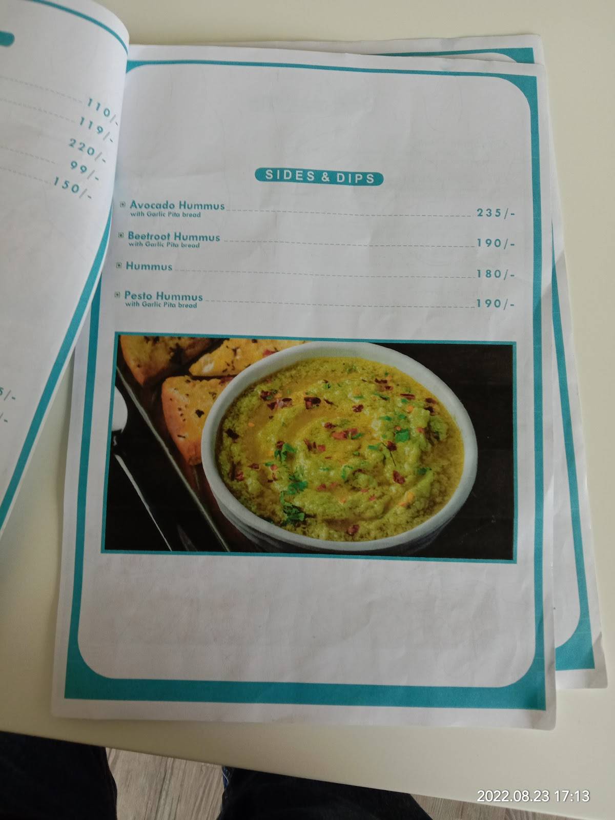 Journey, the Health Kitchen menu