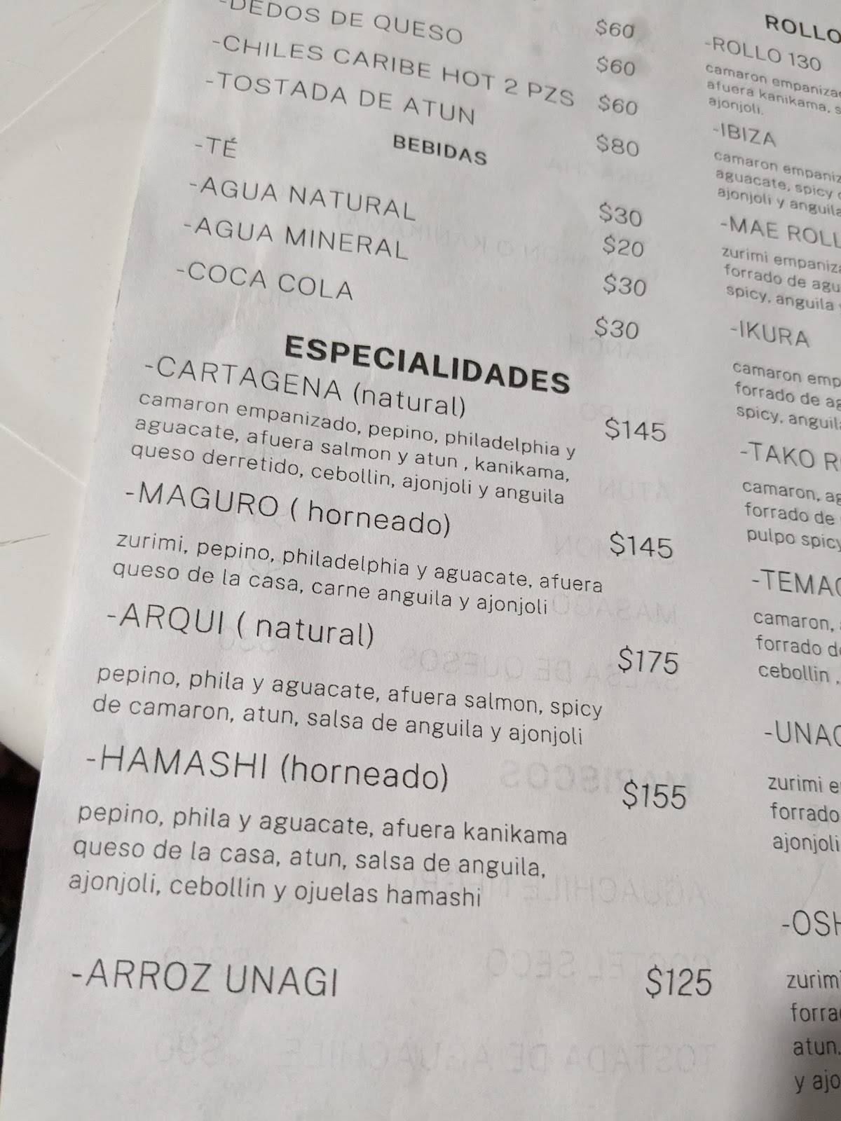Carta Del Restaurante Sushi Unagi Guam chil carta-del-restaurante-sushi-unagi-guam-chil