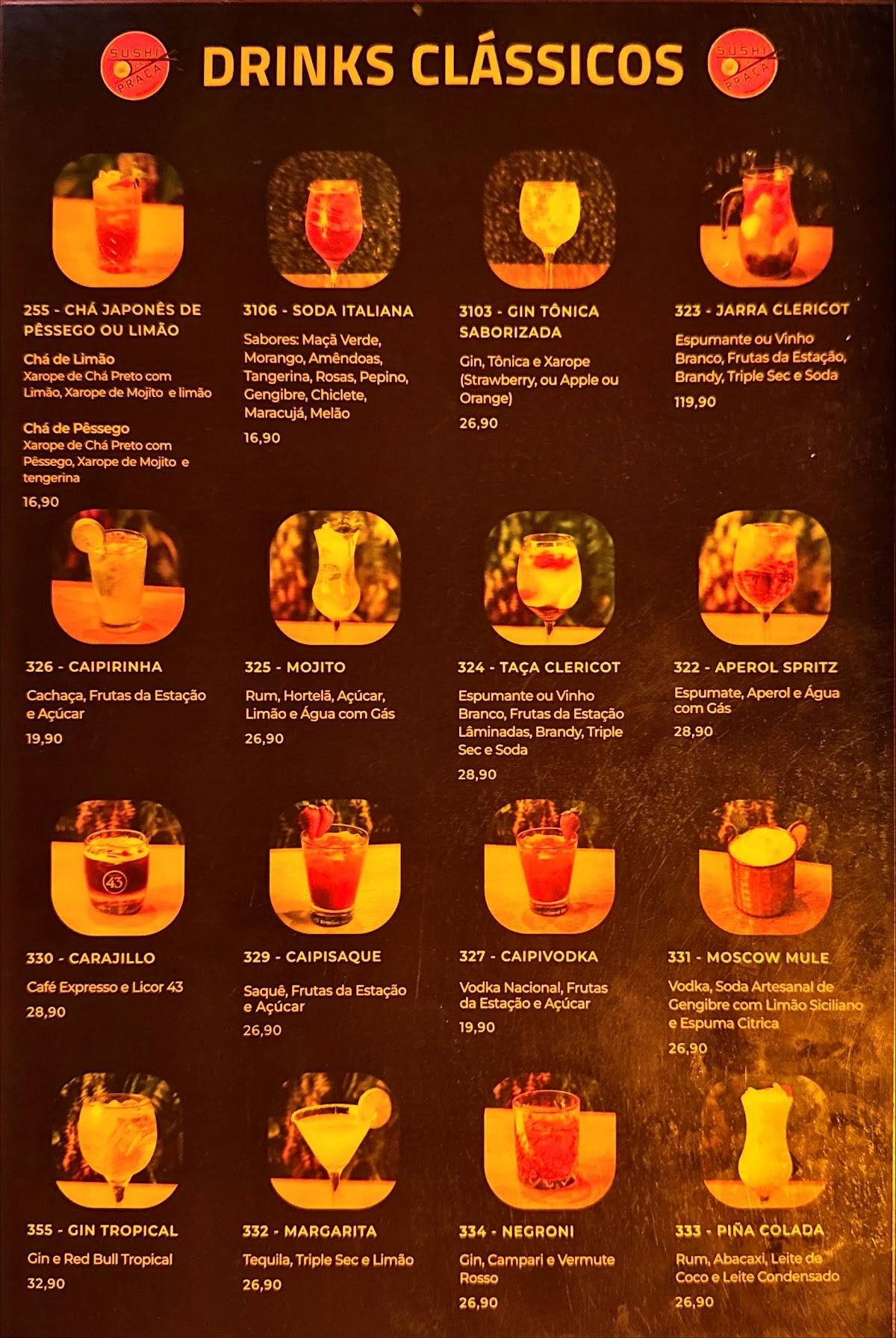 Sushi da Praça - Culinária Japonesa Freguesia cardápio