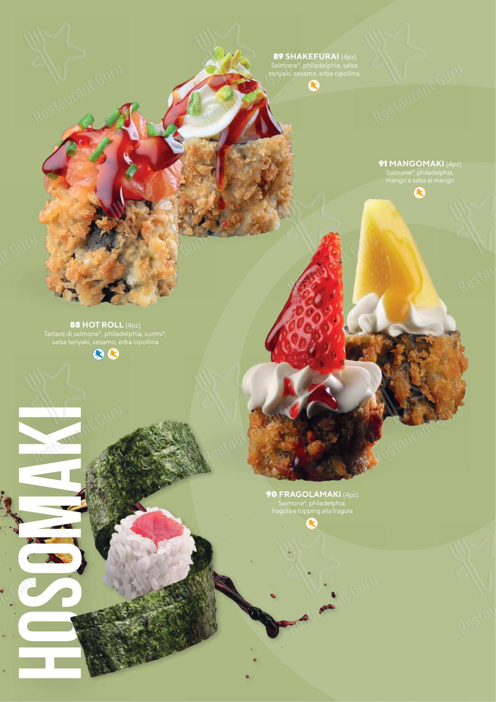Menu di Sushiko Riva del Garda - Blue Garden - 菜单