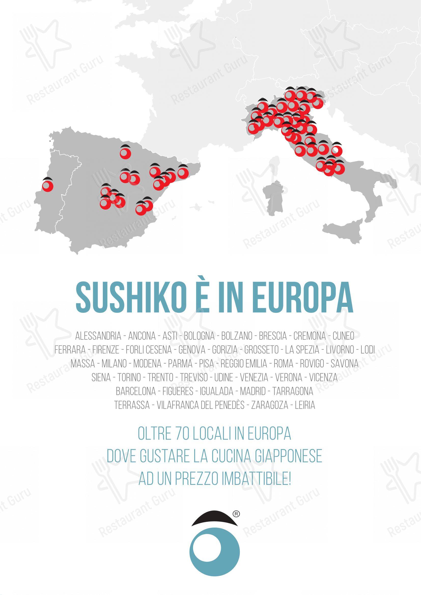 Menu di Sushiko Riva del Garda - Blue Garden - Menu