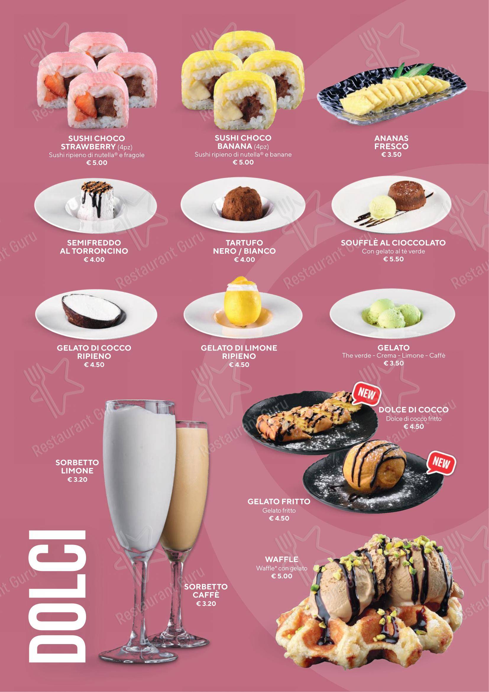 Menu bar per Sushiko Riva del Garda - Blue Garden in Riva del Garda