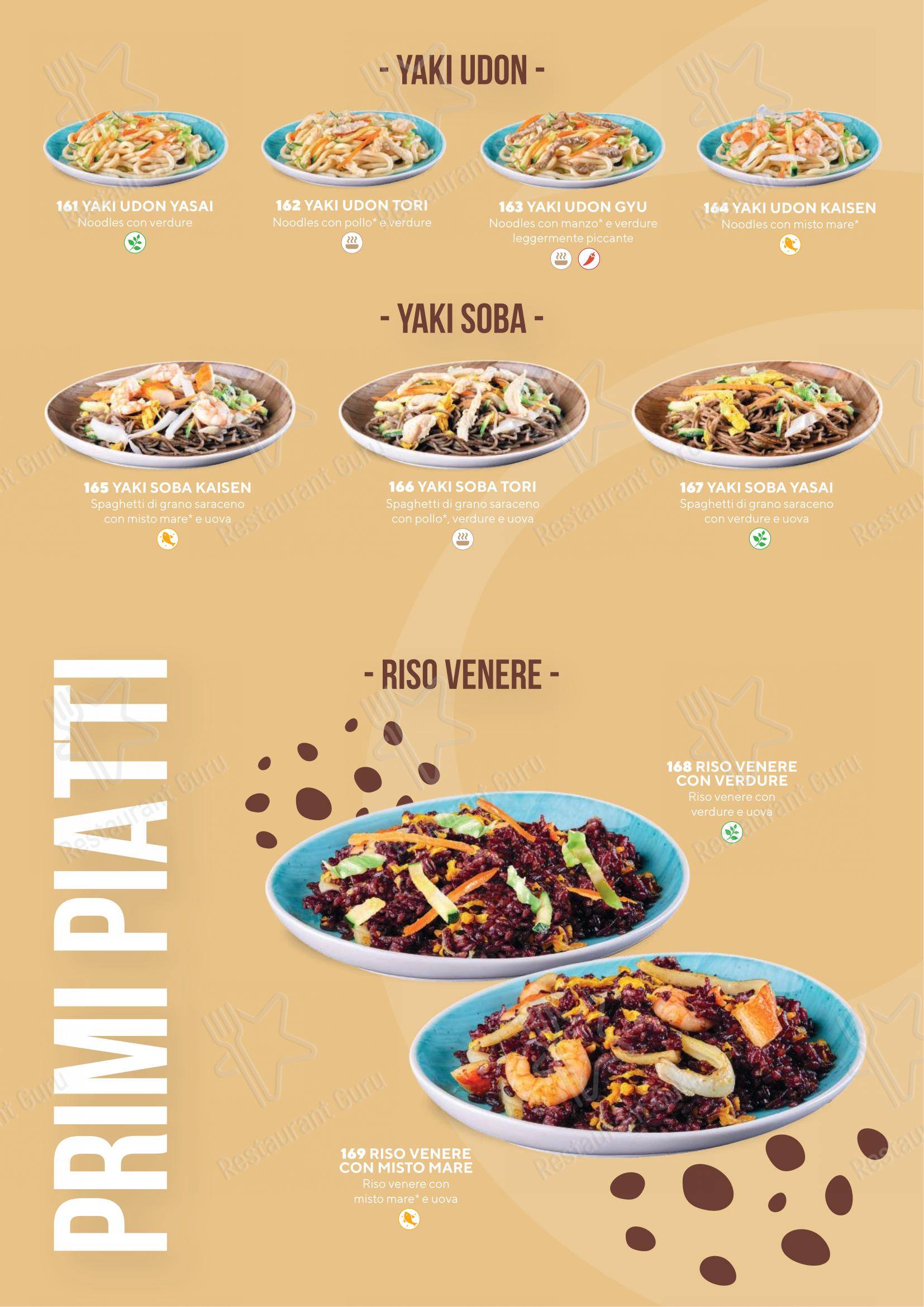 Menu di Sushiko Riva del Garda - Blue Garden - Menu bar