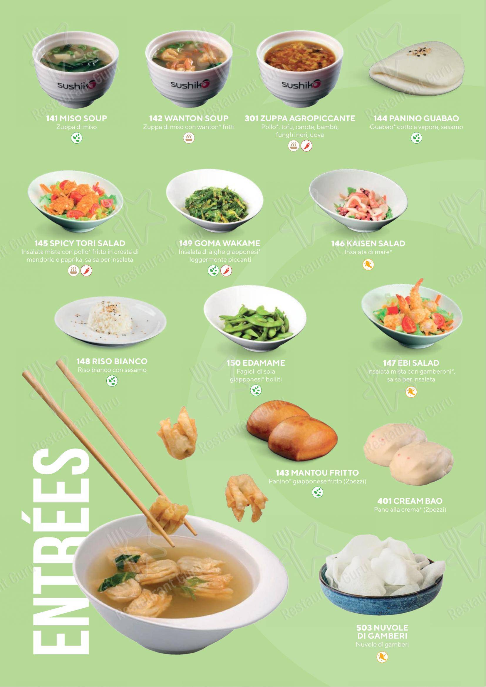 Menu di Sushiko Riva del Garda - Blue Garden - 菜单
