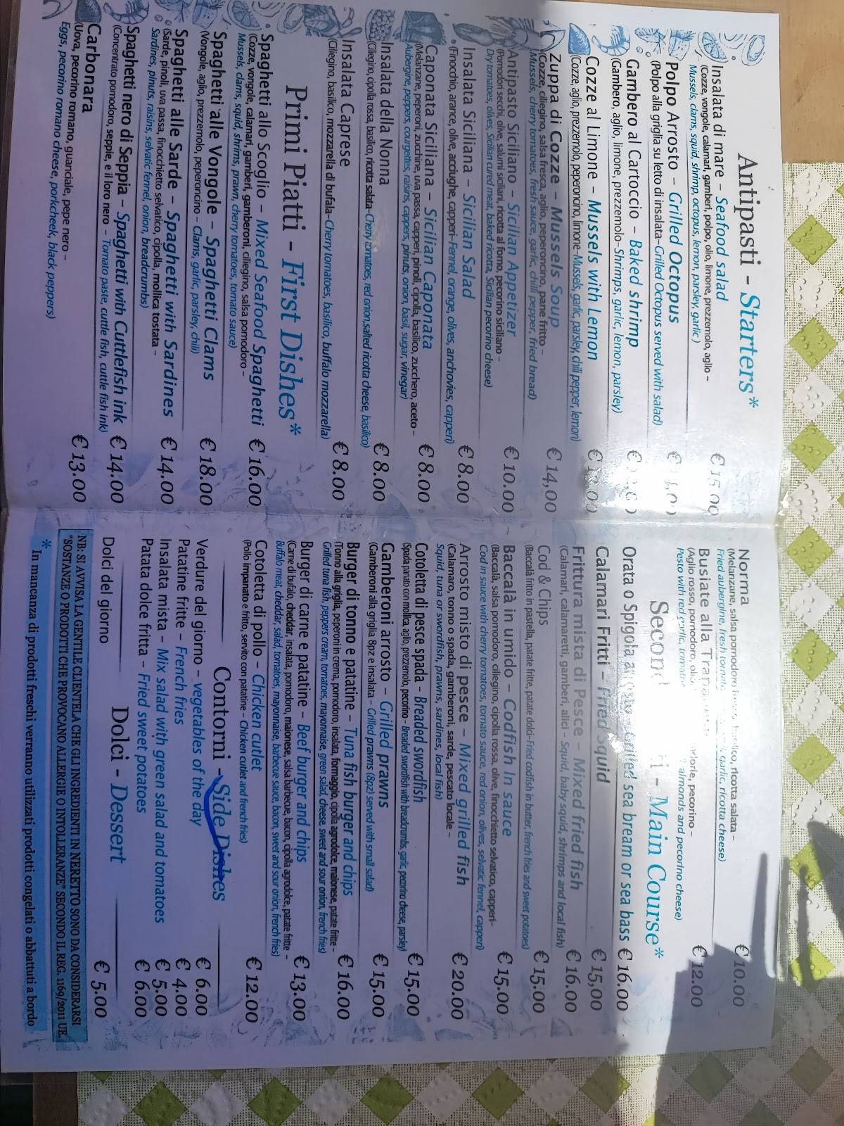 Menu di Cod da Saretta, Merluzzo fritto