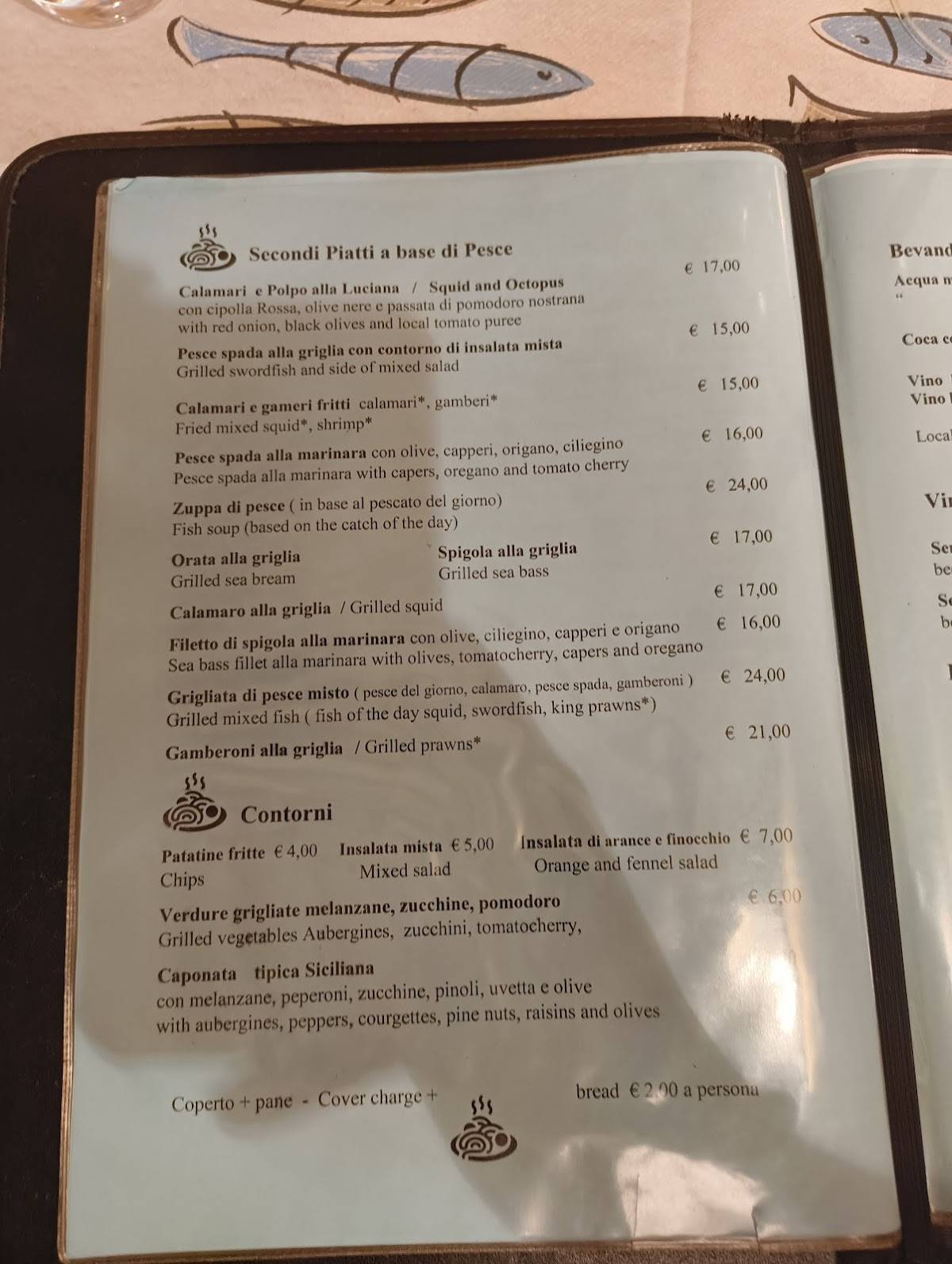 Menu di La Tavernetta Uno Da Simone 