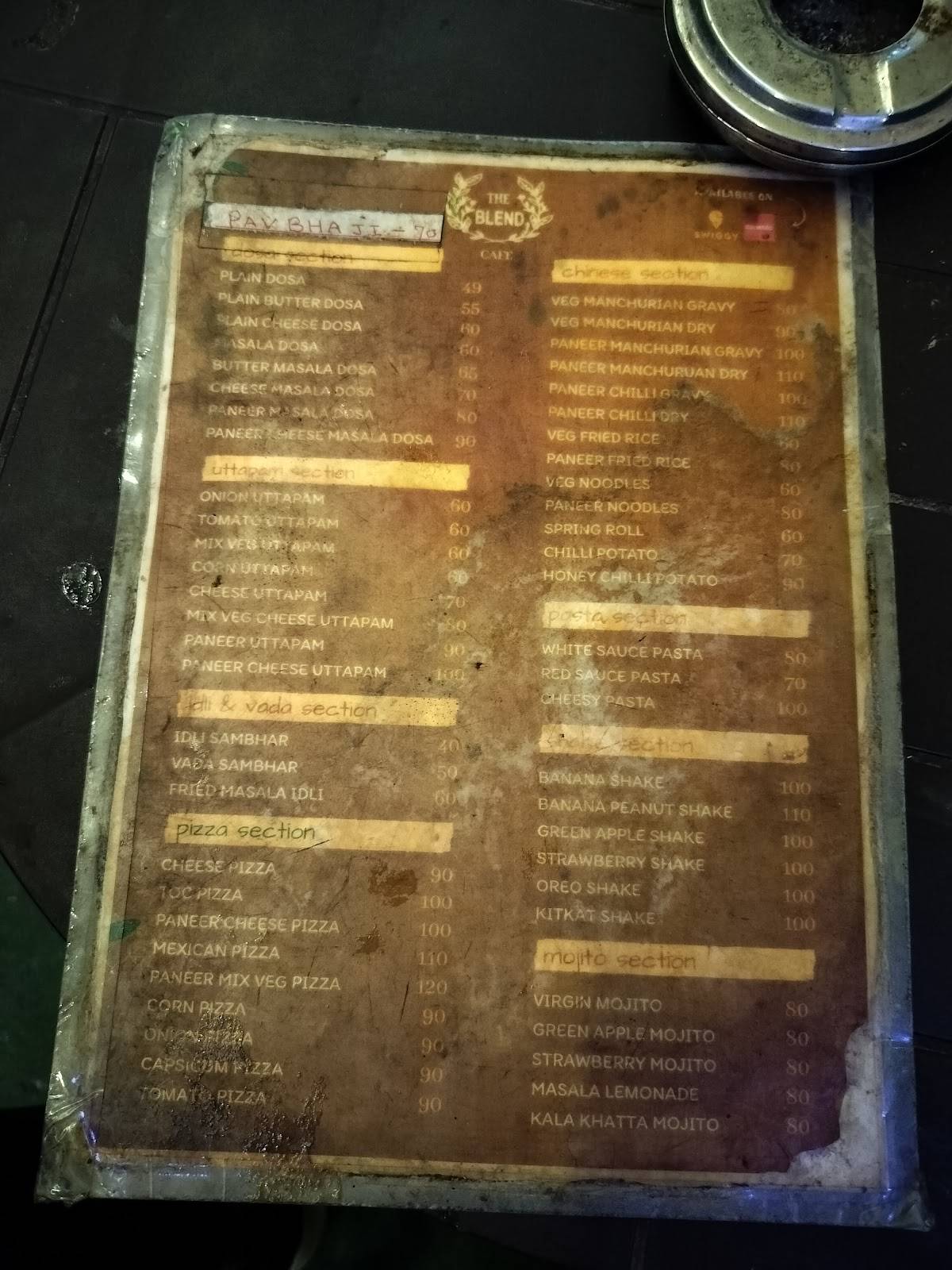 THE BLEND menu