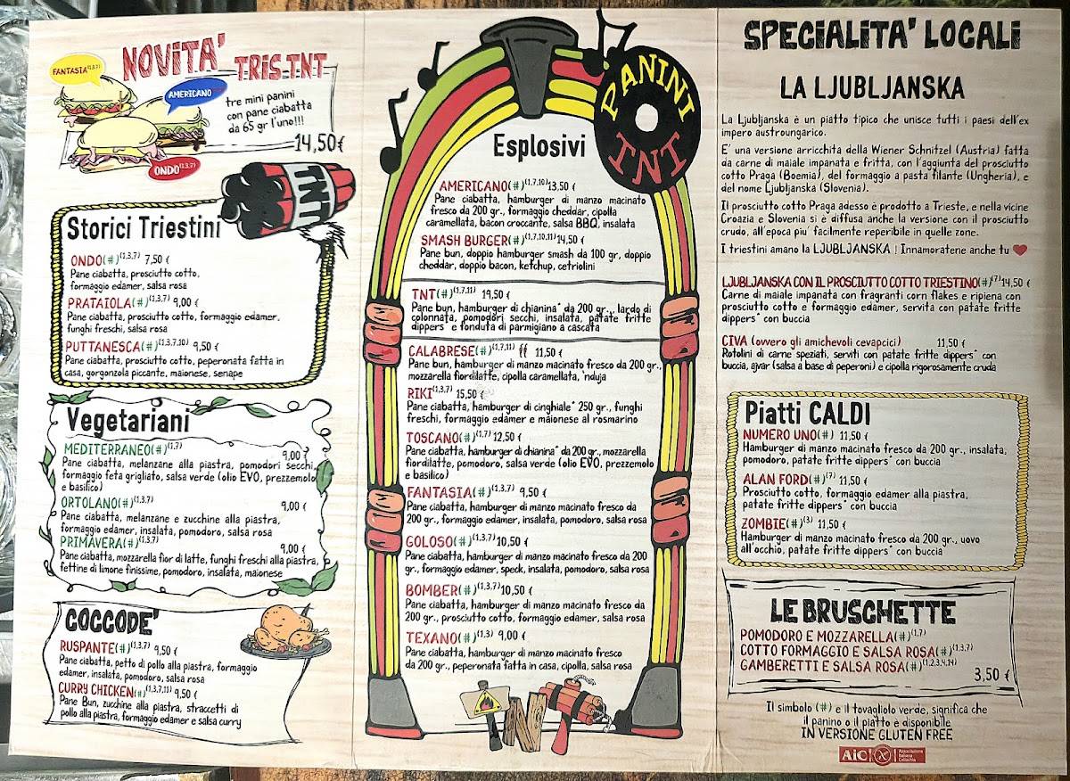 Menu di TNT Pub 